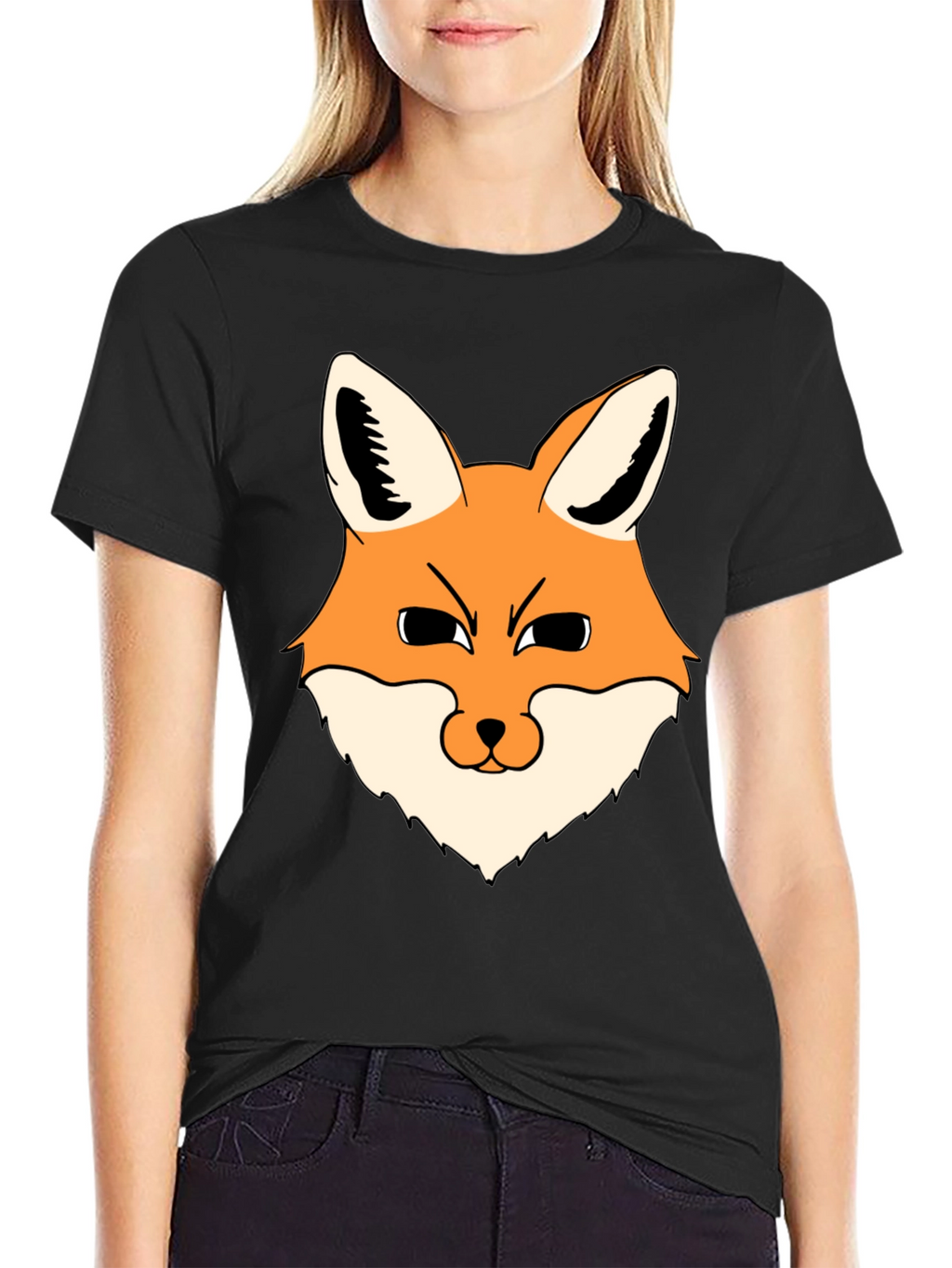 Fox Graphic Black T-Shirt - Mens Casual Wear