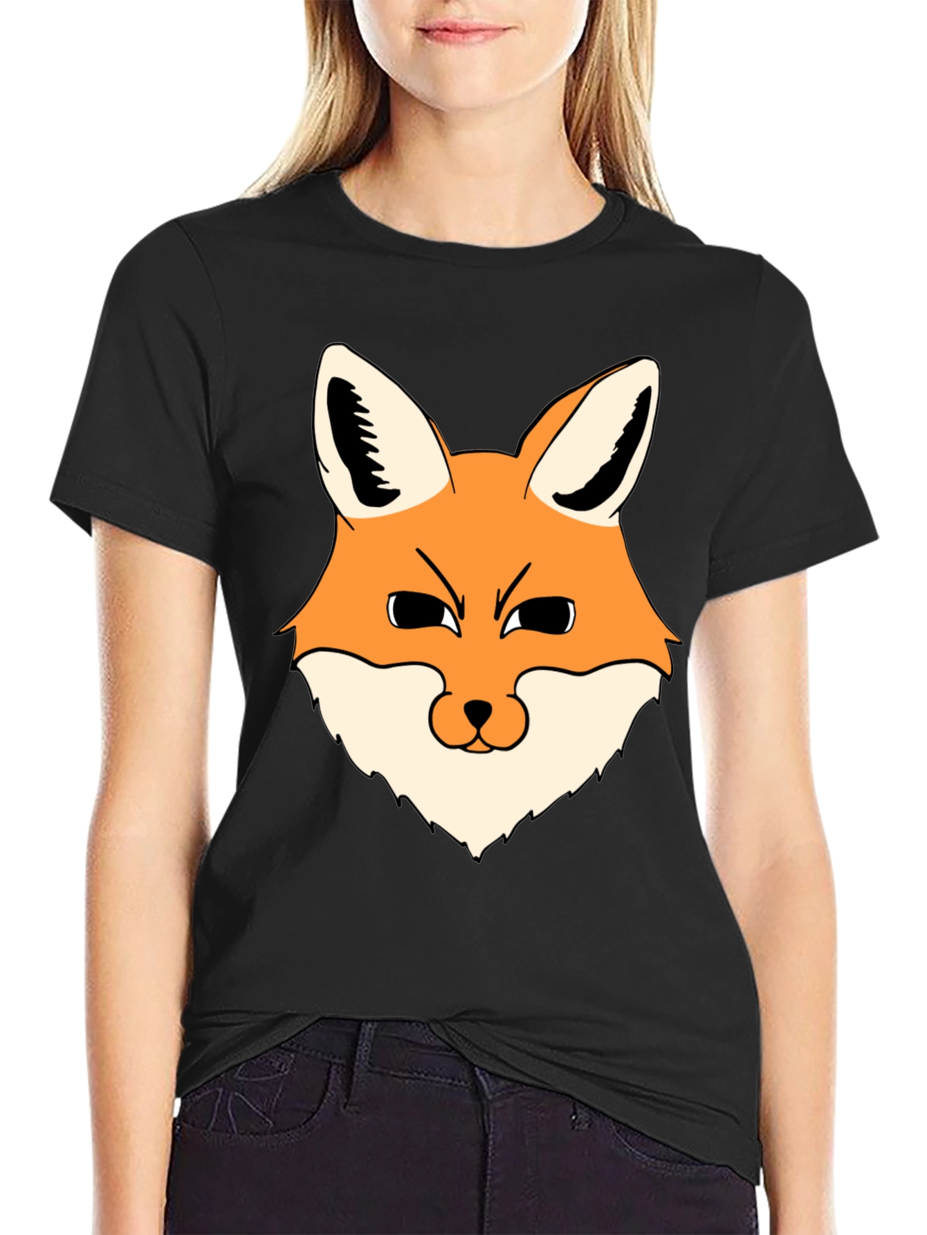 Fox Graphic Black T-Shirt - Mens Casual Wear