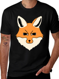 Fox Graphic Black T-Shirt - Mens Casual Wear