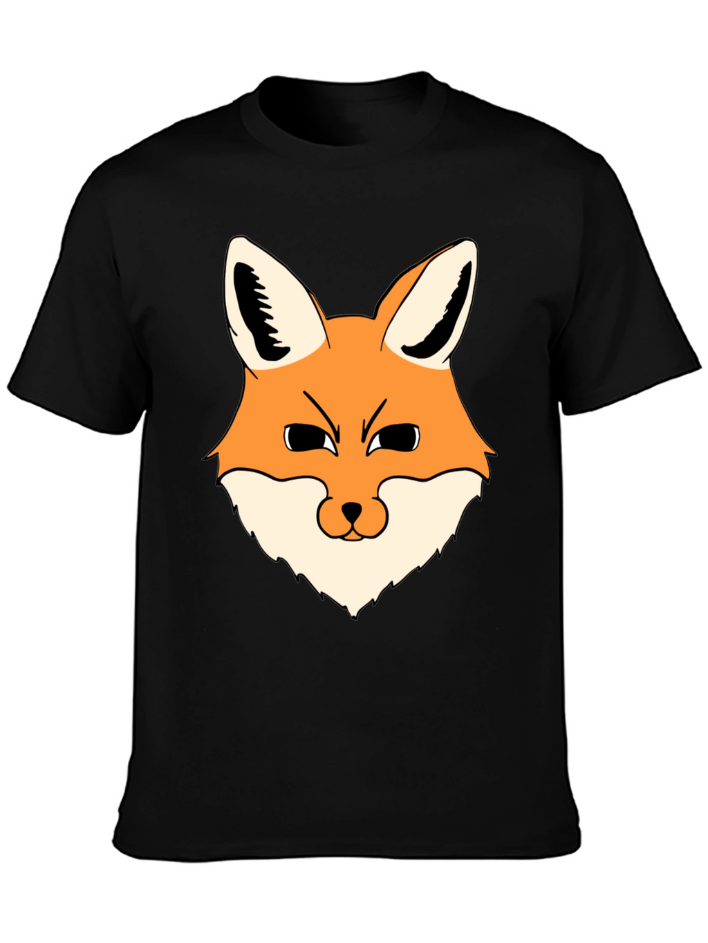 Fox Graphic Black T-Shirt - Mens Casual Wear