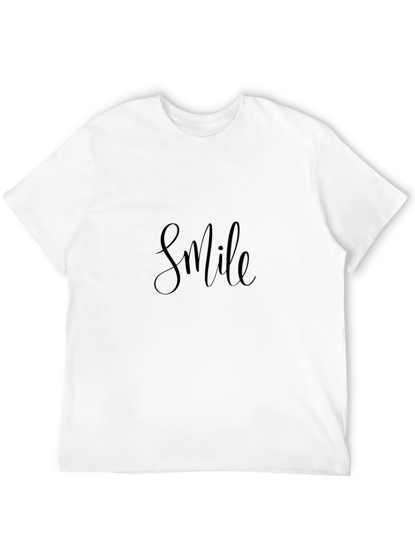 Smile Graphic Black T-Shirt - Casual Comfort
