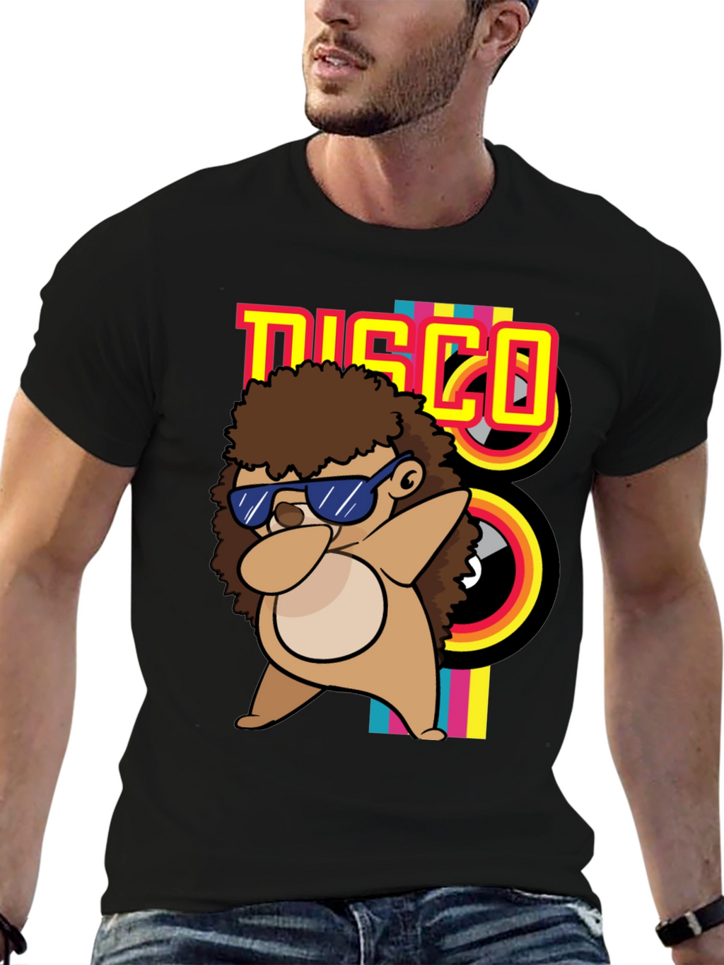 Dabbing Hedgehog Disco T-Shirt