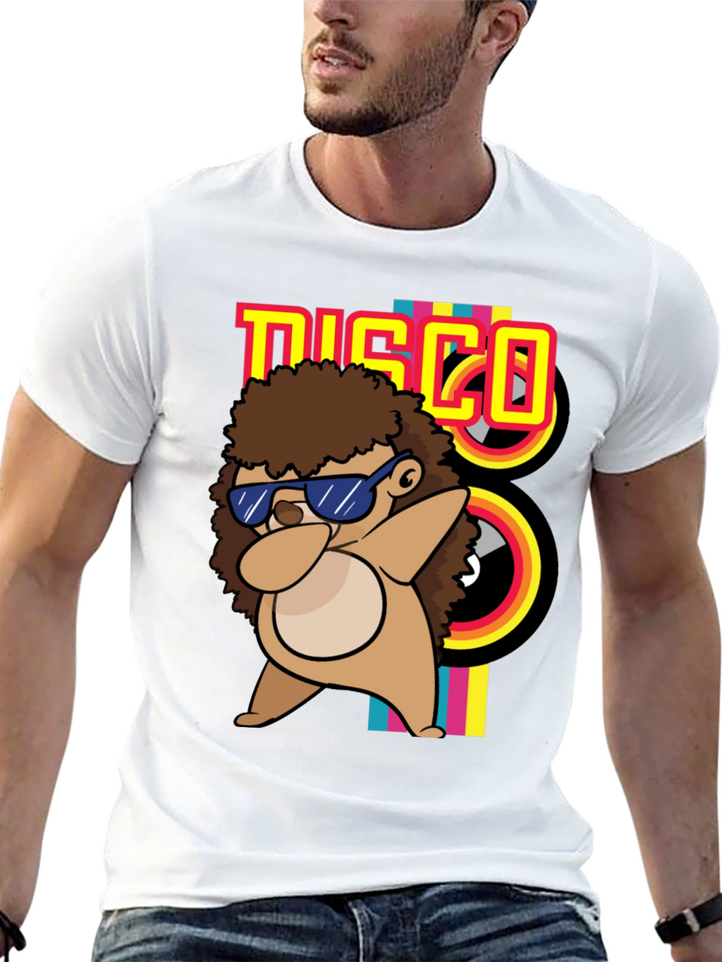 Dabbing Hedgehog Disco T-Shirt