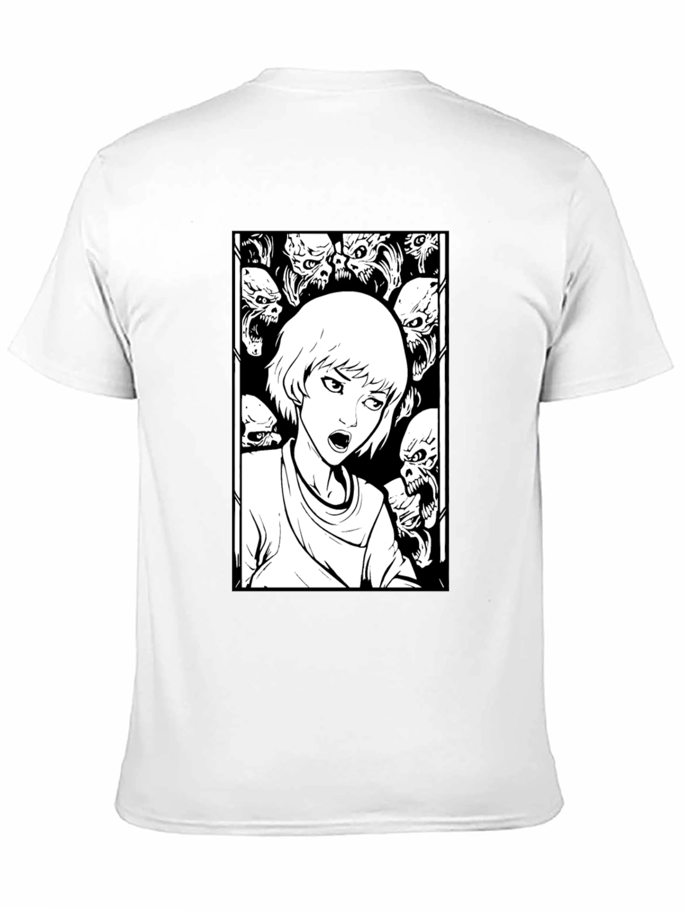 Horror Comic Graphic Tee - Black T-Shirt