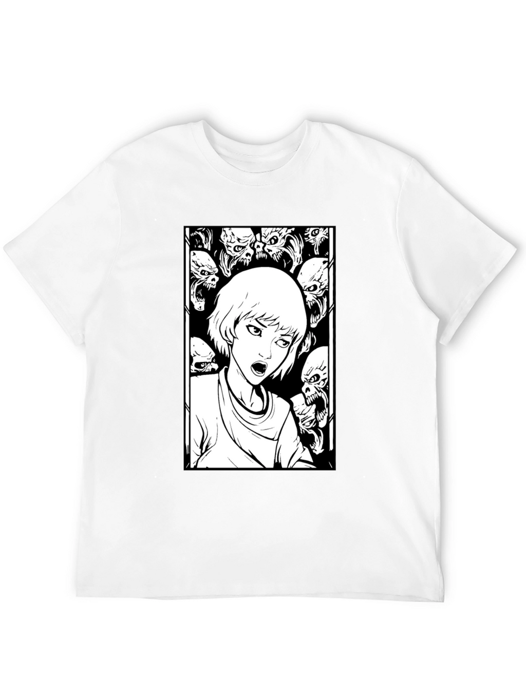 Horror Comic Graphic Tee - Black T-Shirt