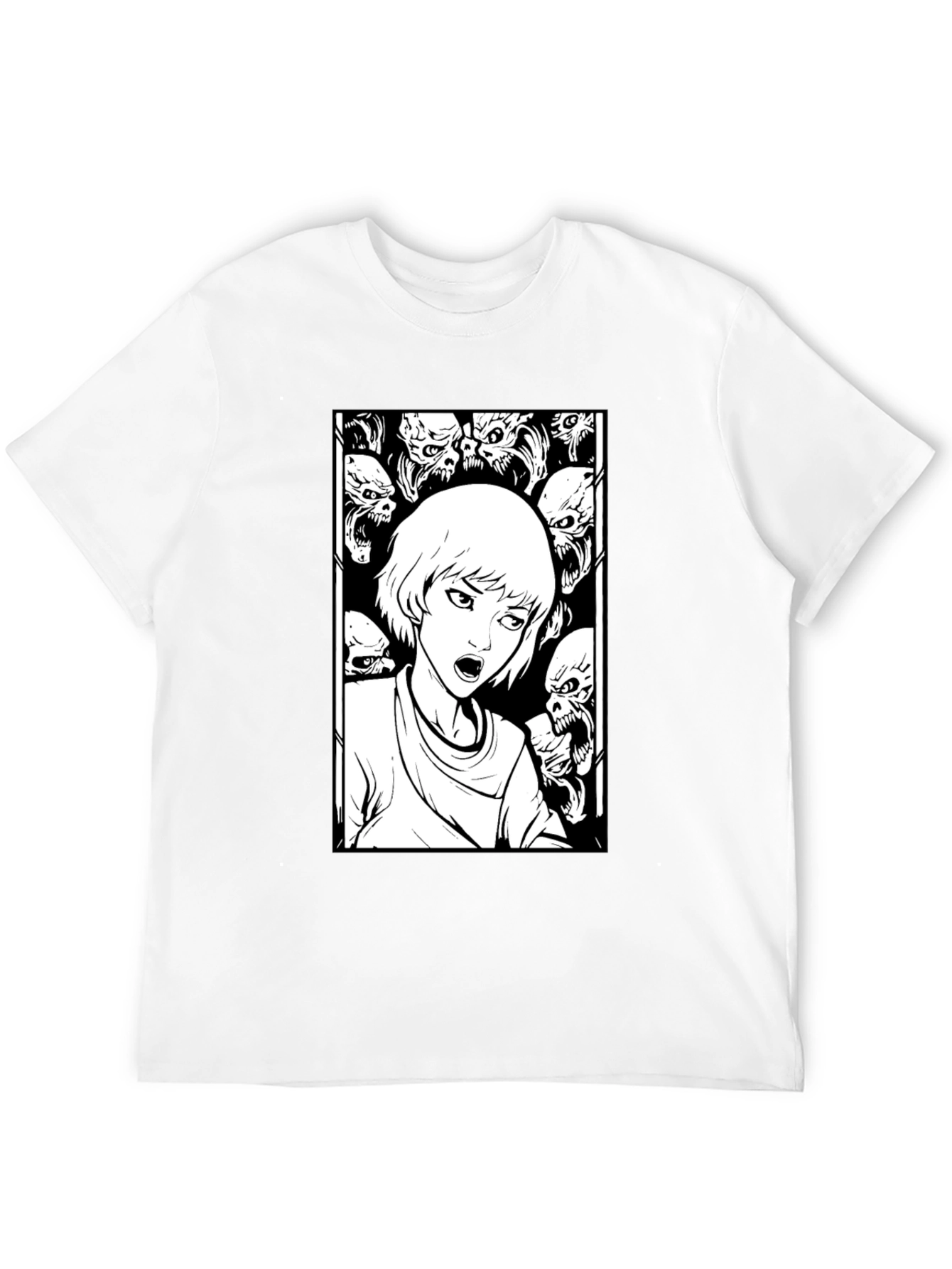 Horror Comic Graphic Tee - Black T-Shirt
