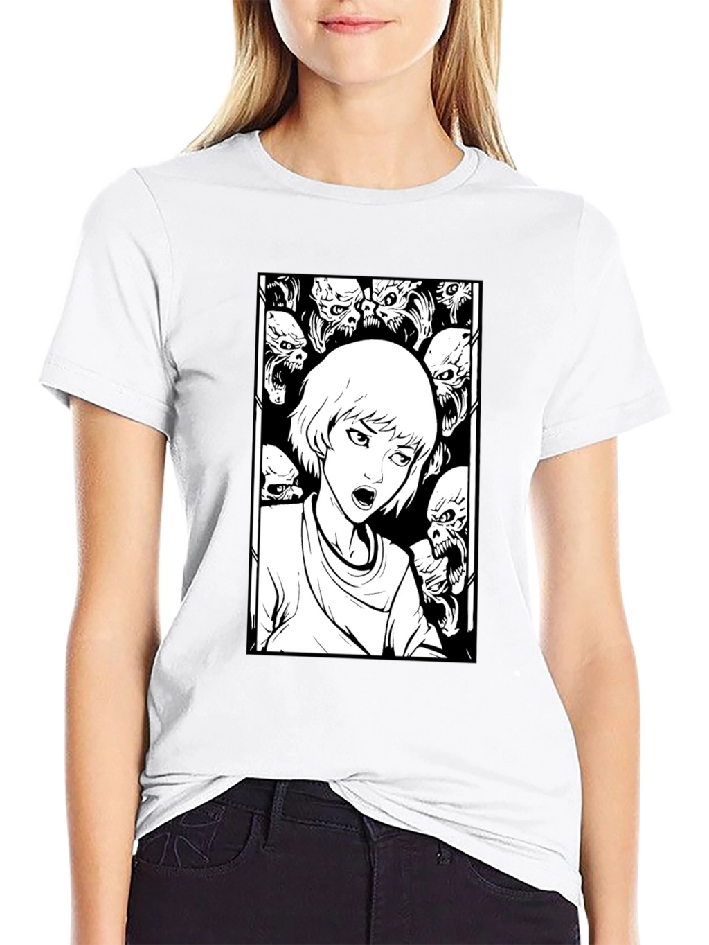 Horror Comic Graphic Tee - Black T-Shirt
