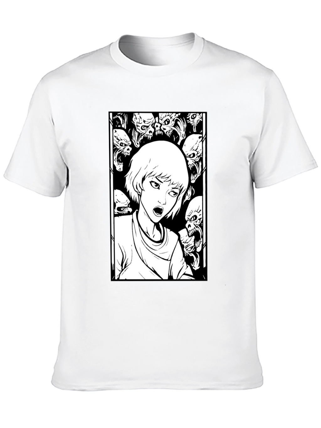 Horror Comic Graphic Tee - Black T-Shirt