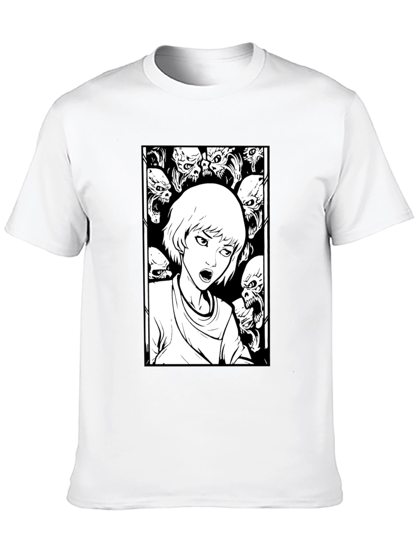 Horror Comic Graphic Tee - Black T-Shirt