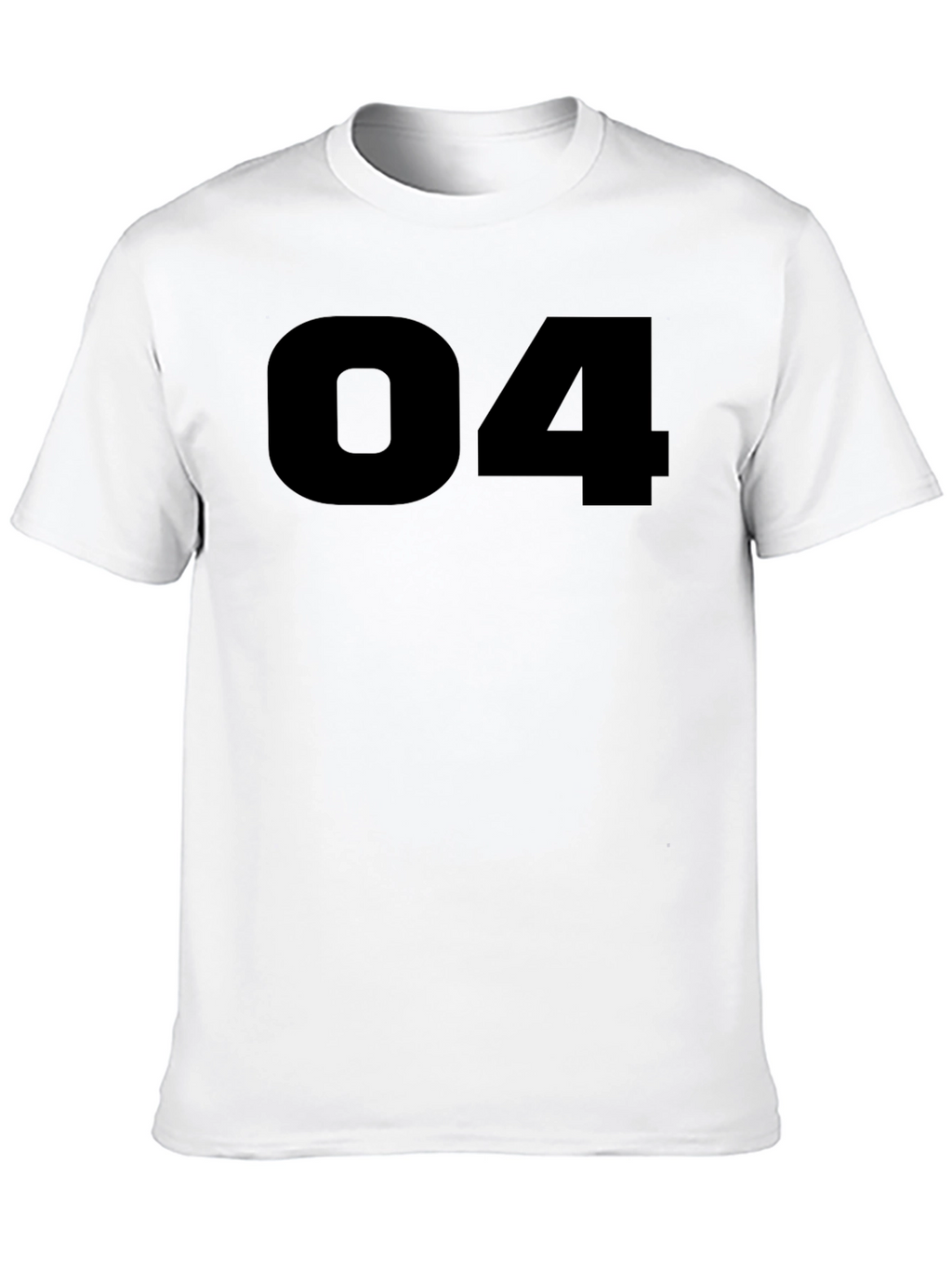 Bold Number 04 Black T-Shirt