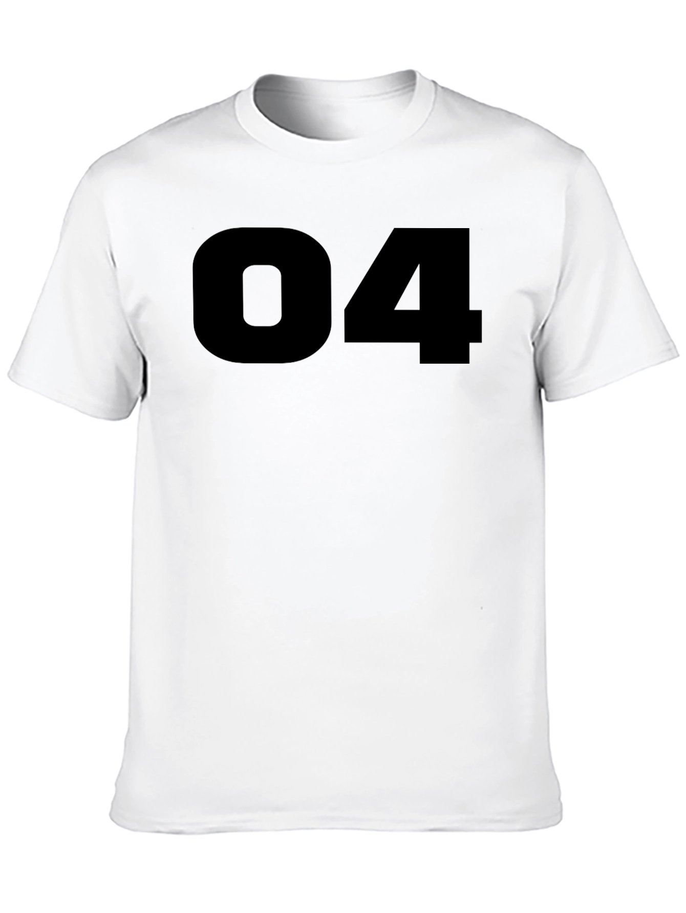 Bold Number 04 Black T-Shirt