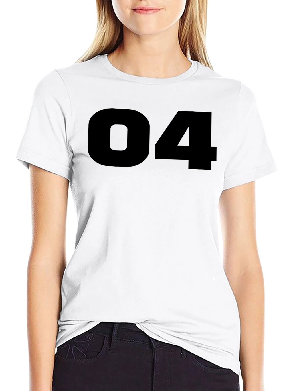 Bold Number 04 Black T-Shirt