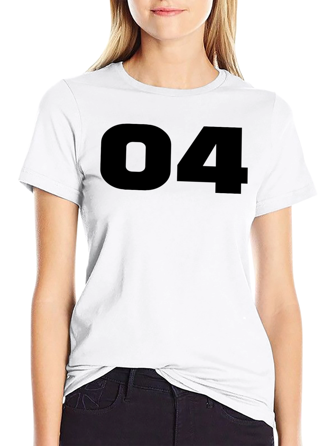 Bold Number 04 Black T-Shirt