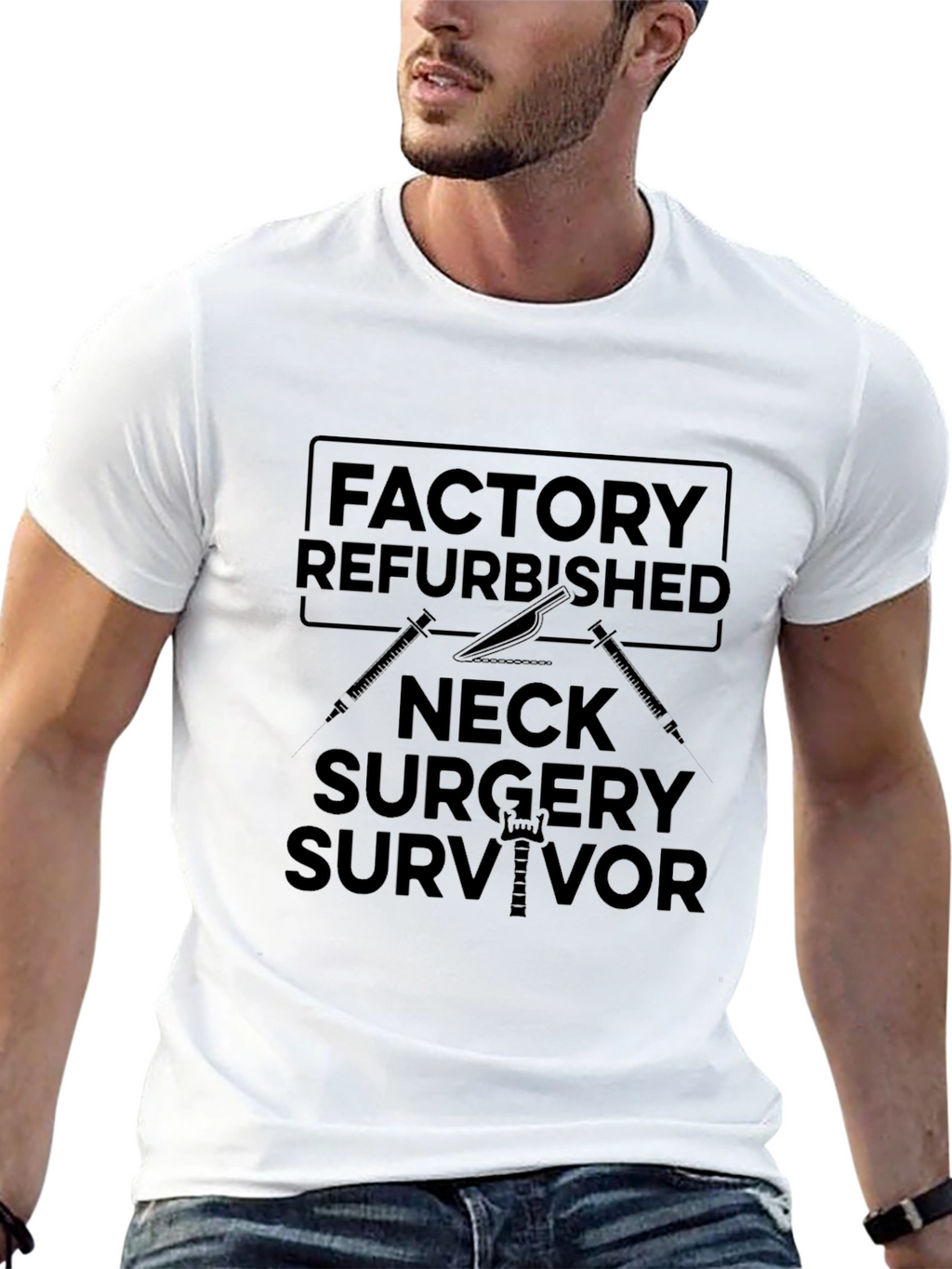 Factory Refurbished Neck Surgery Survivor T-Shirt