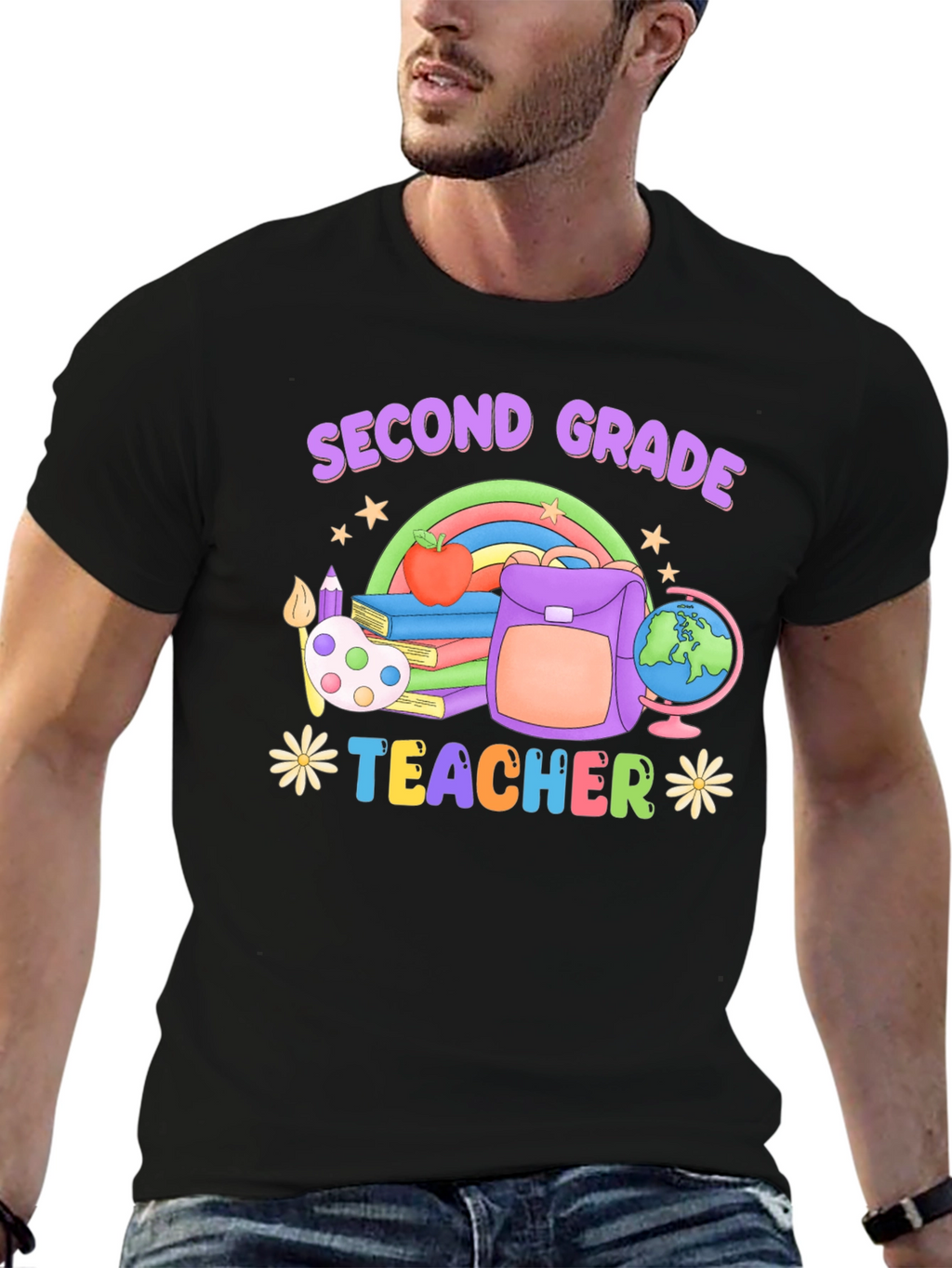 Second Grade Teacher Graphic T-Shirt