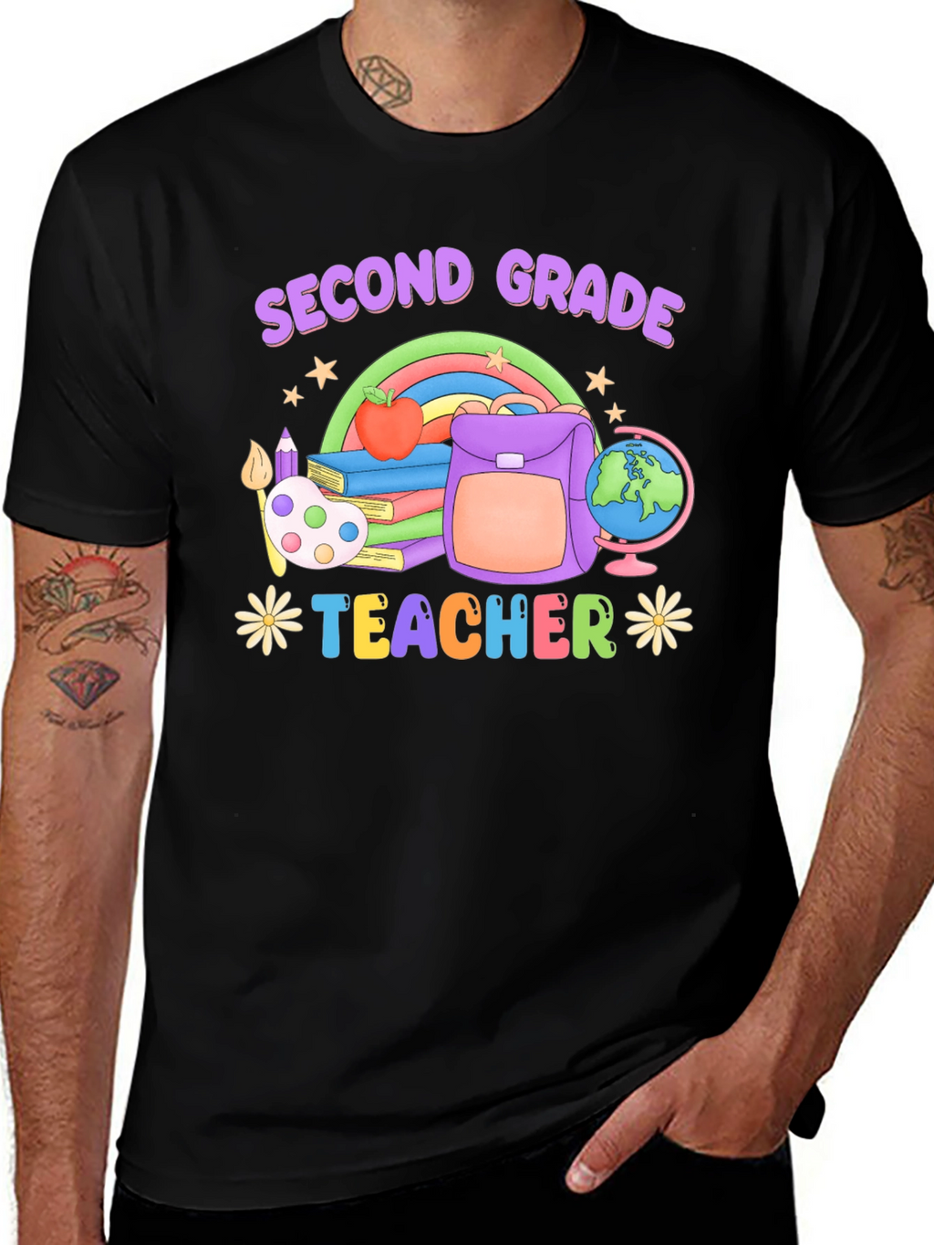 Second Grade Teacher Graphic T-Shirt