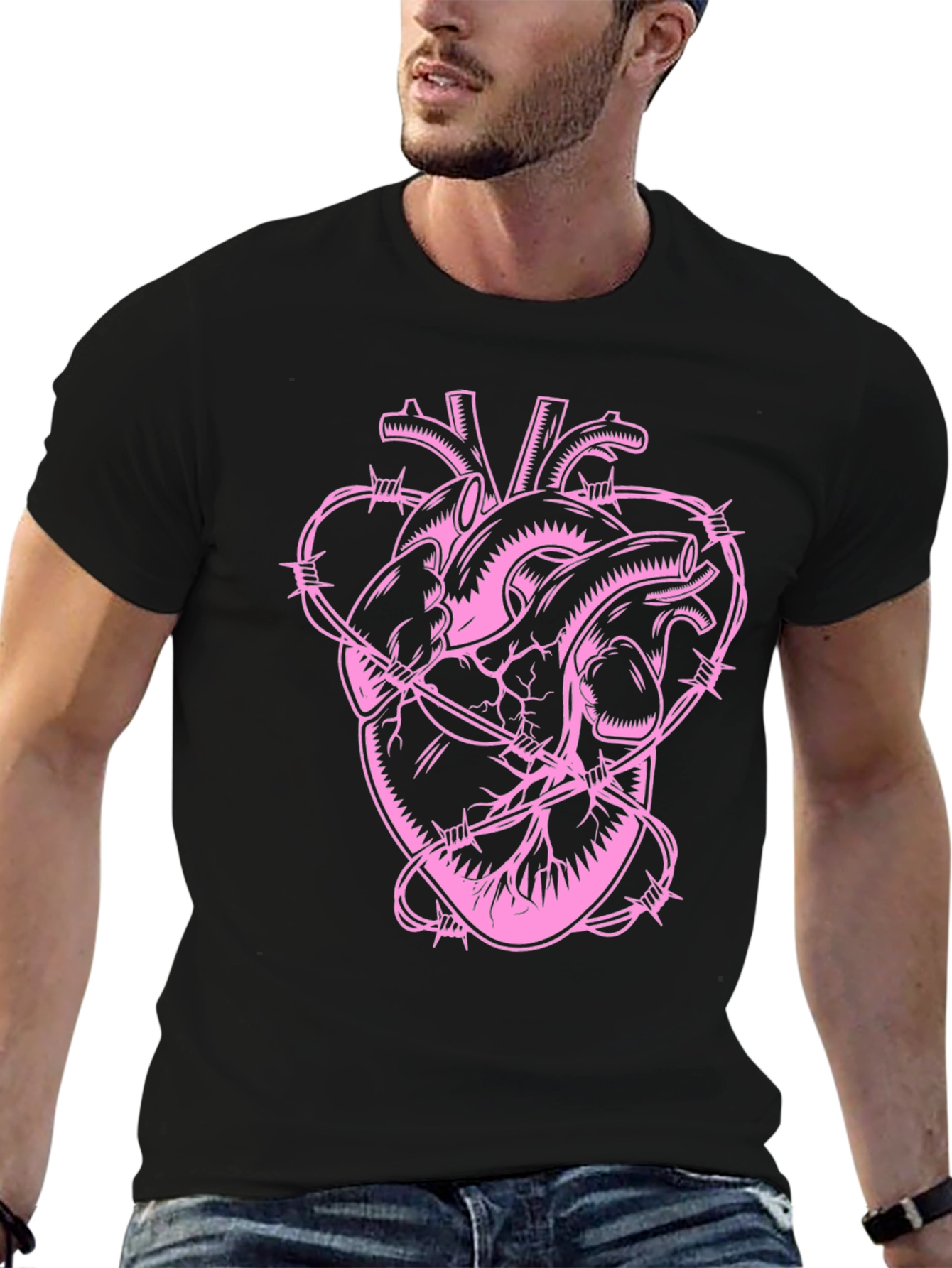 Heart Wrapped in Barbed Wire T-Shirt