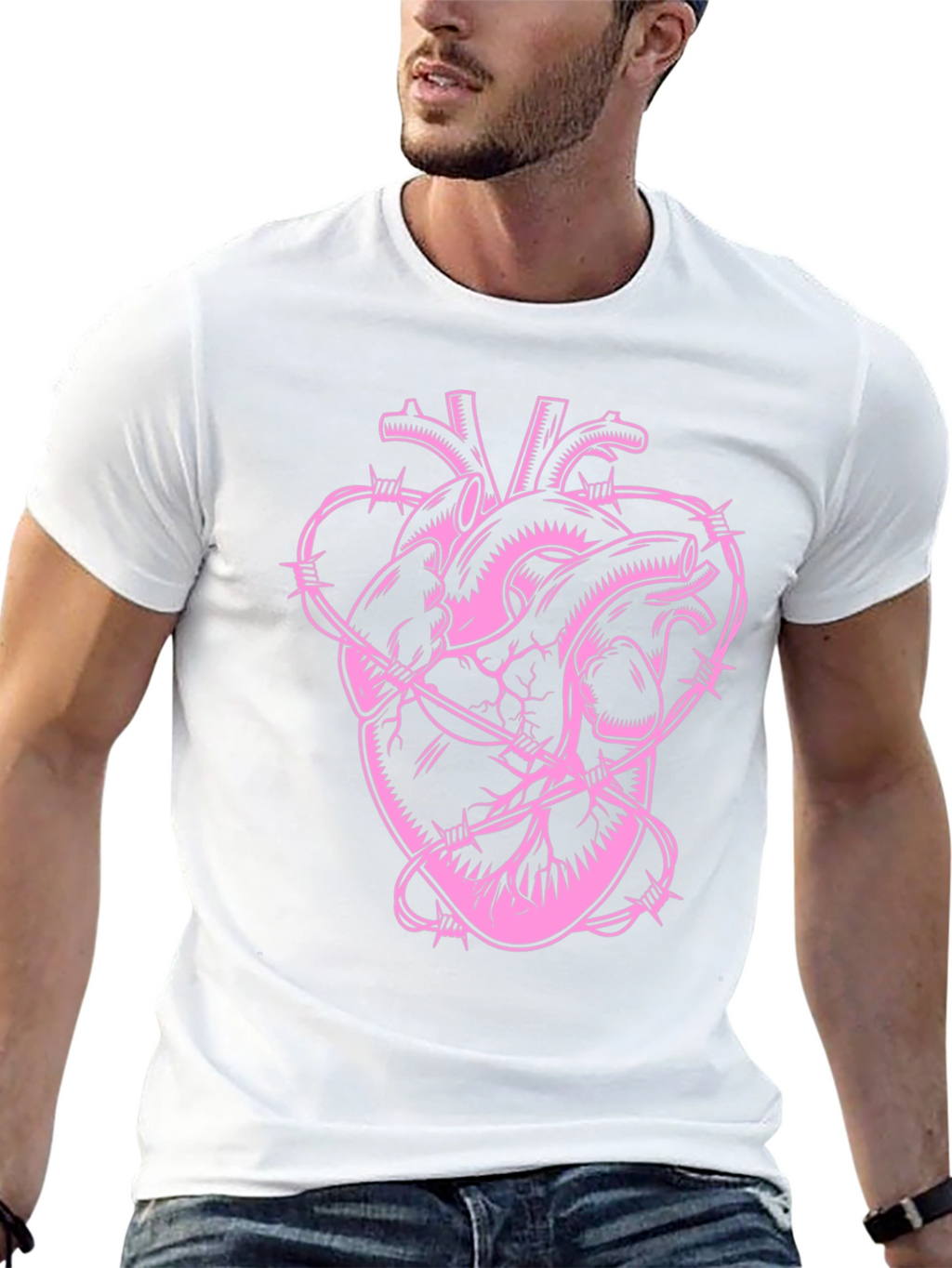 Heart Wrapped in Barbed Wire T-Shirt