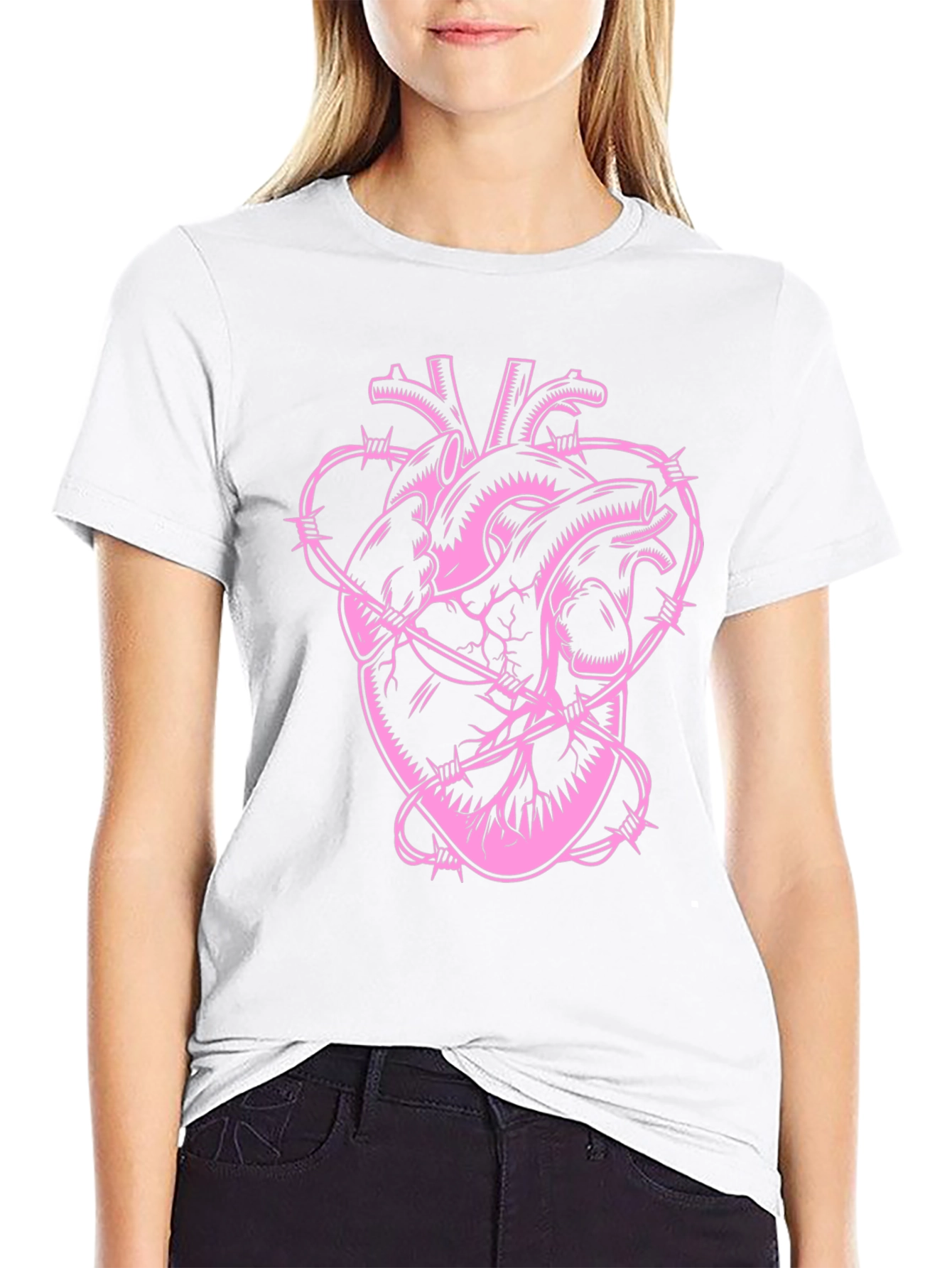Heart Wrapped in Barbed Wire T-Shirt