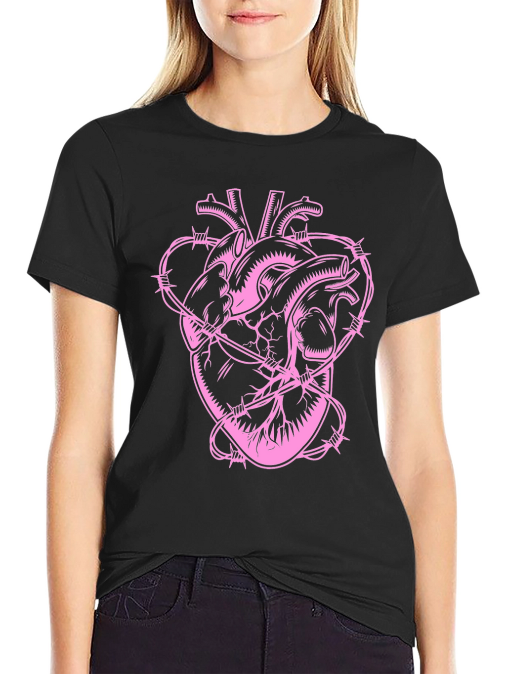 Heart Wrapped in Barbed Wire T-Shirt