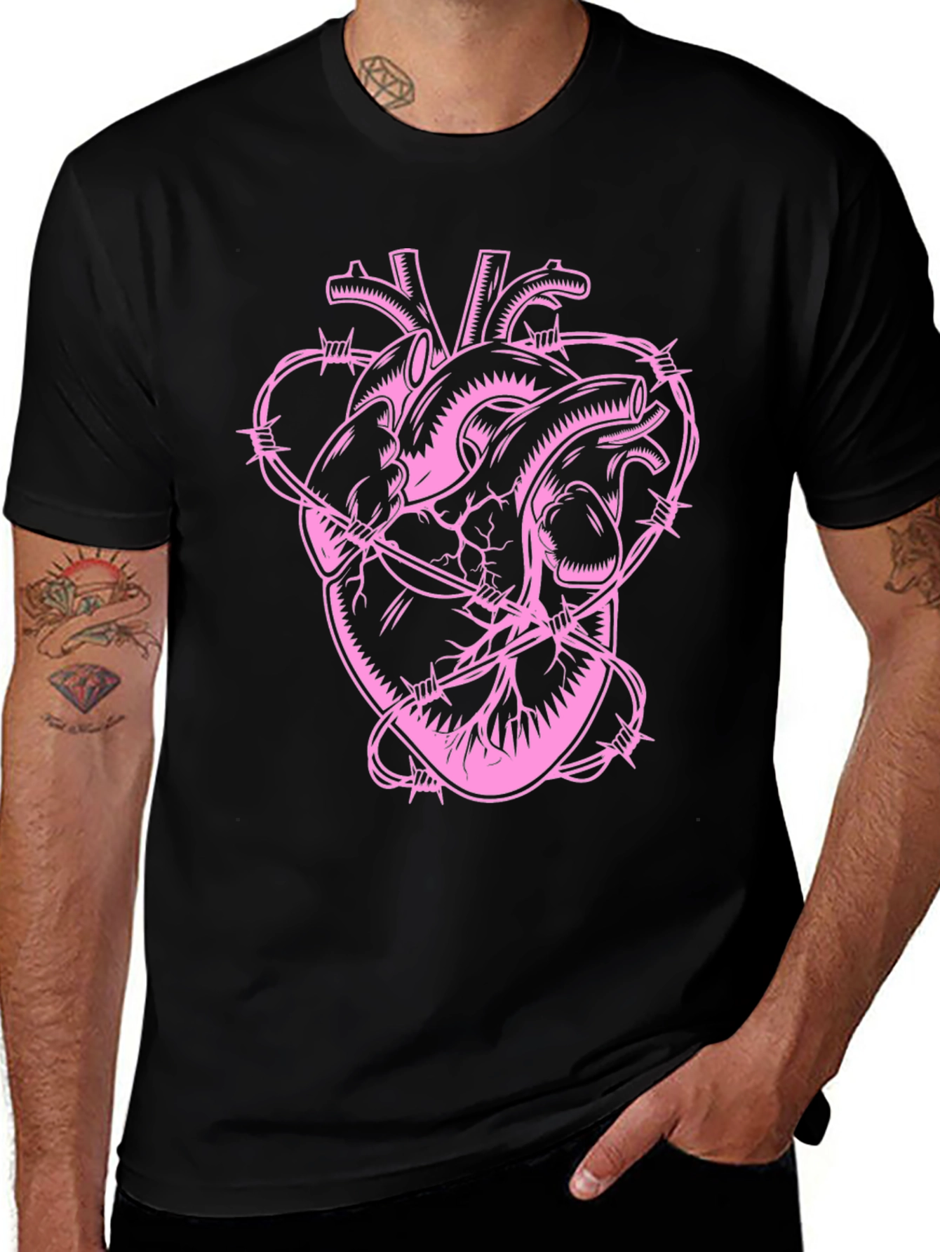 Heart Wrapped in Barbed Wire T-Shirt