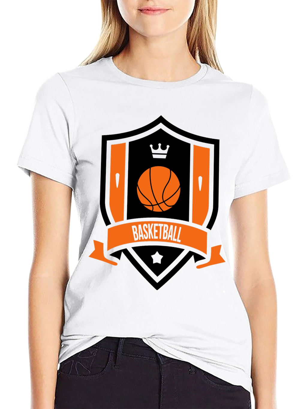 Basketball Crest Black T-Shirt