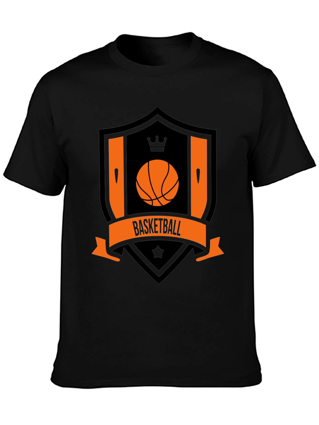 Basketball Crest Black T-Shirt