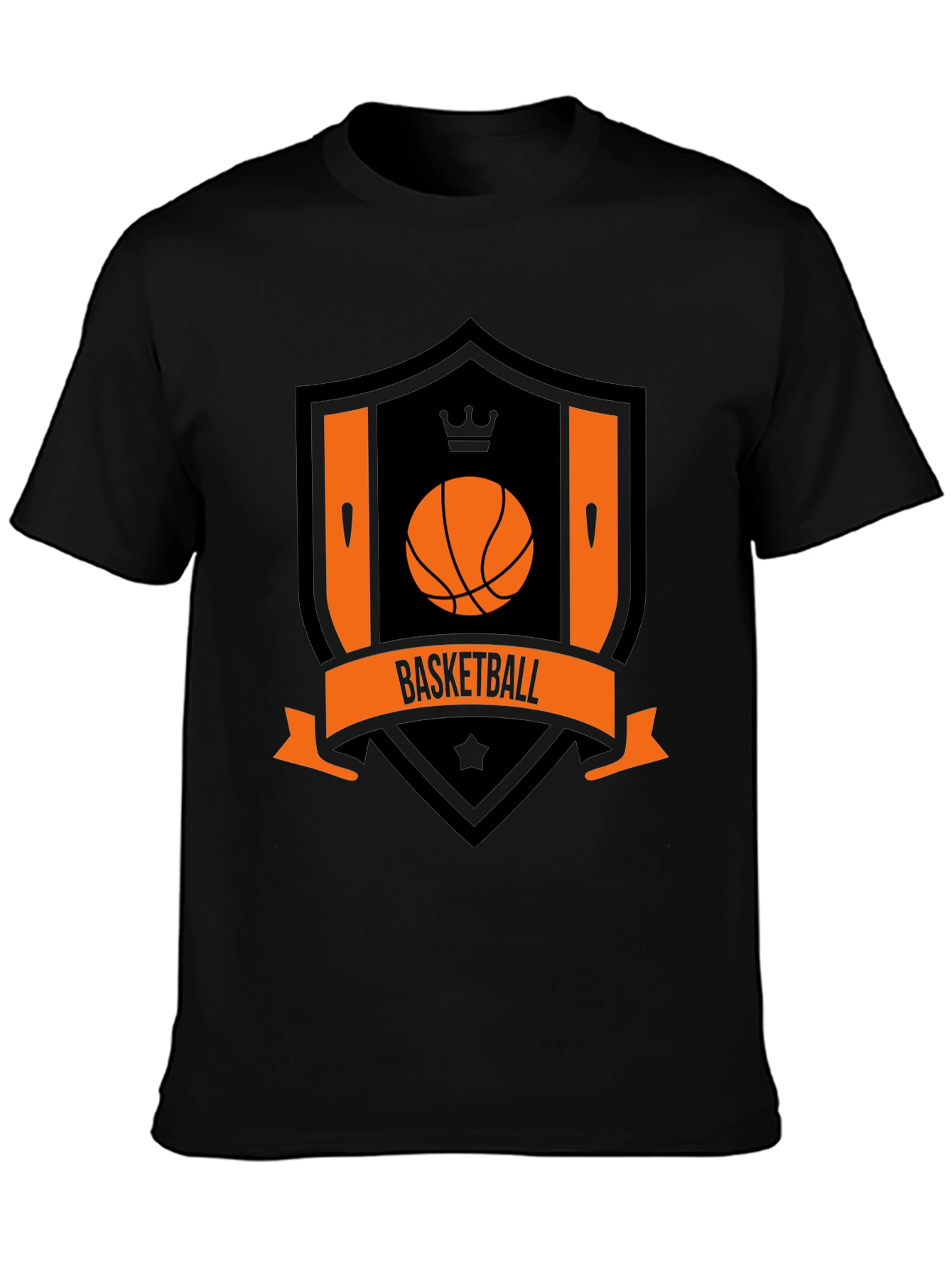 Basketball Crest Black T-Shirt