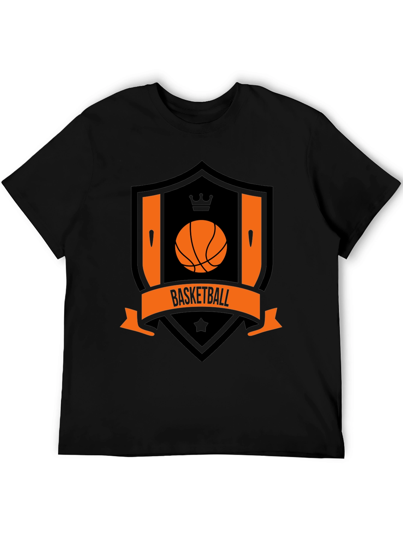 Basketball Crest Black T-Shirt