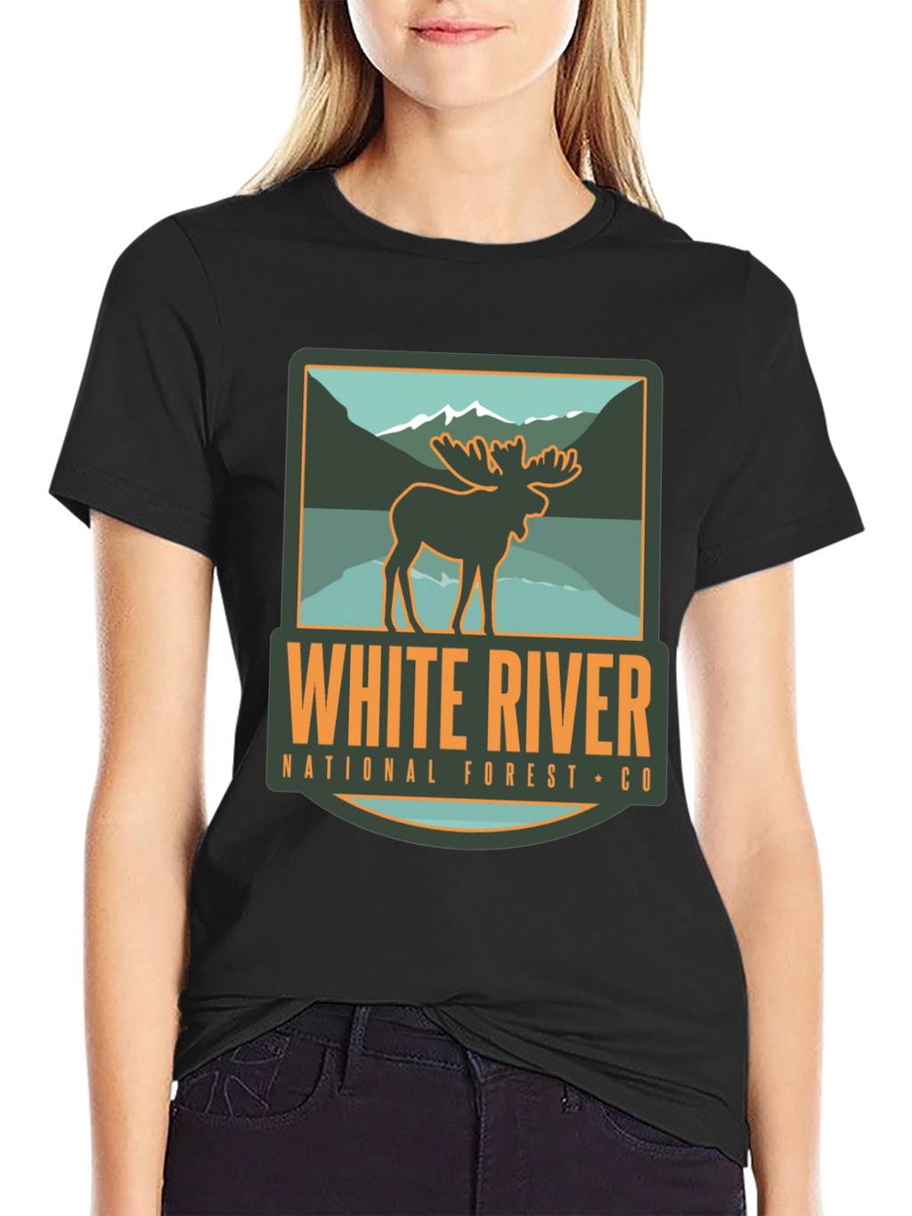 White River National Forest Moose Graphic T-Shirt