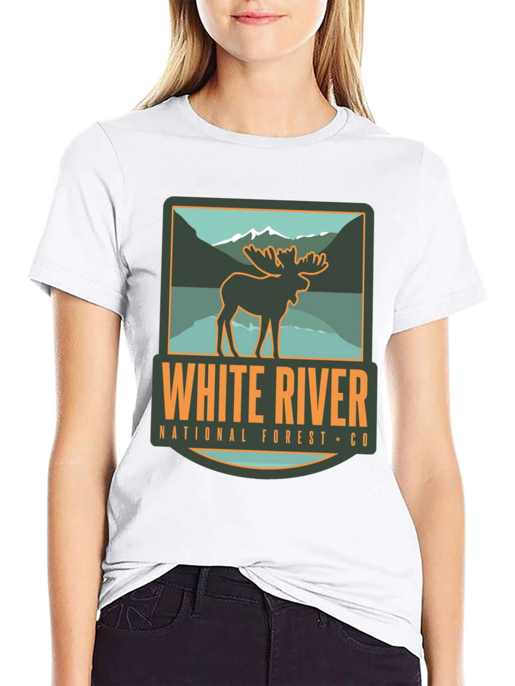 White River National Forest Moose Graphic T-Shirt