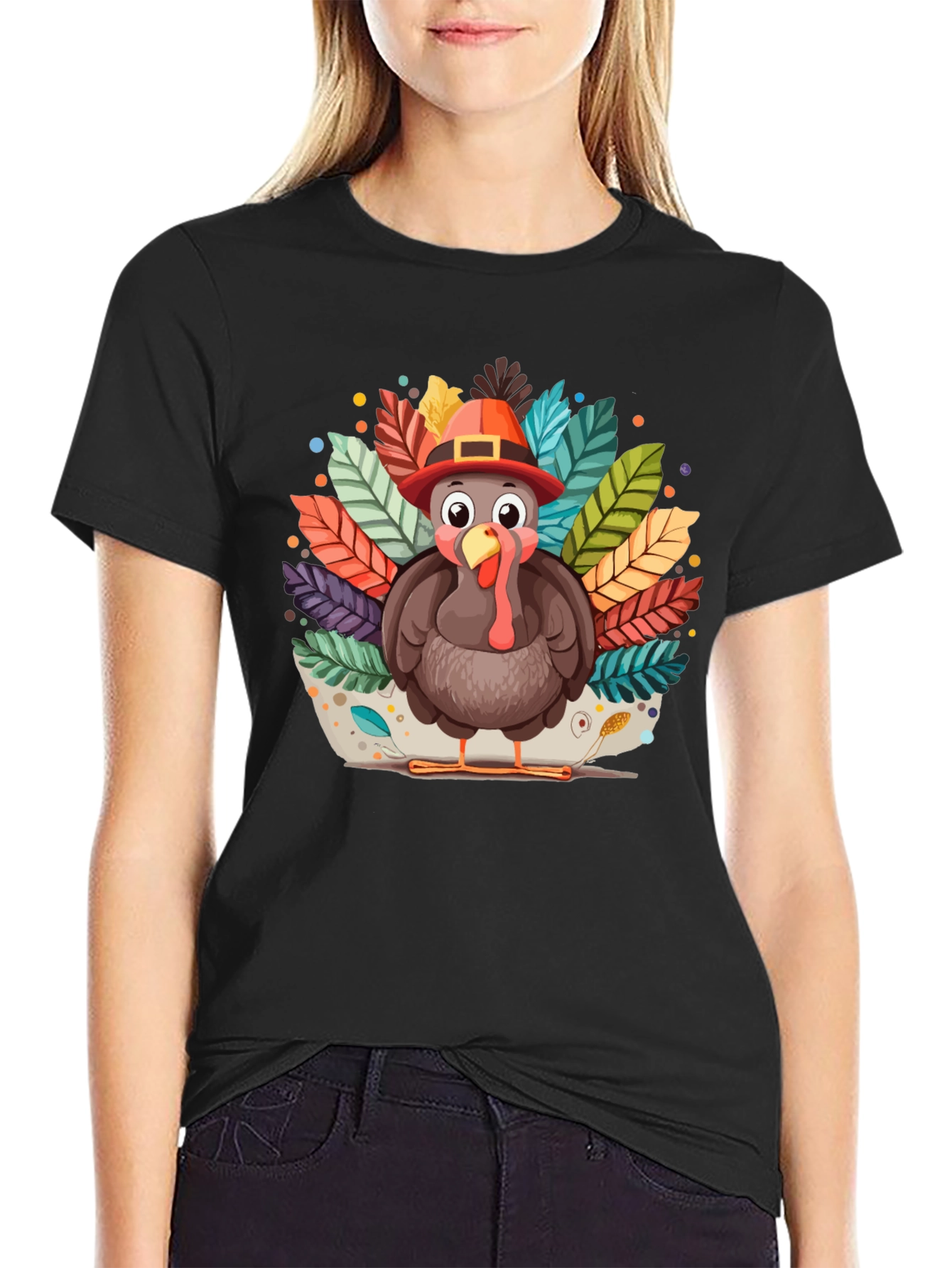 Thanksgiving Turkey T-Shirt - Festive Fall Apparel