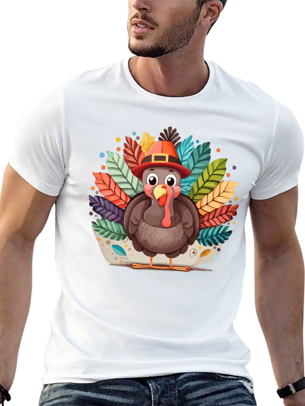 Thanksgiving Turkey T-Shirt - Festive Fall Apparel