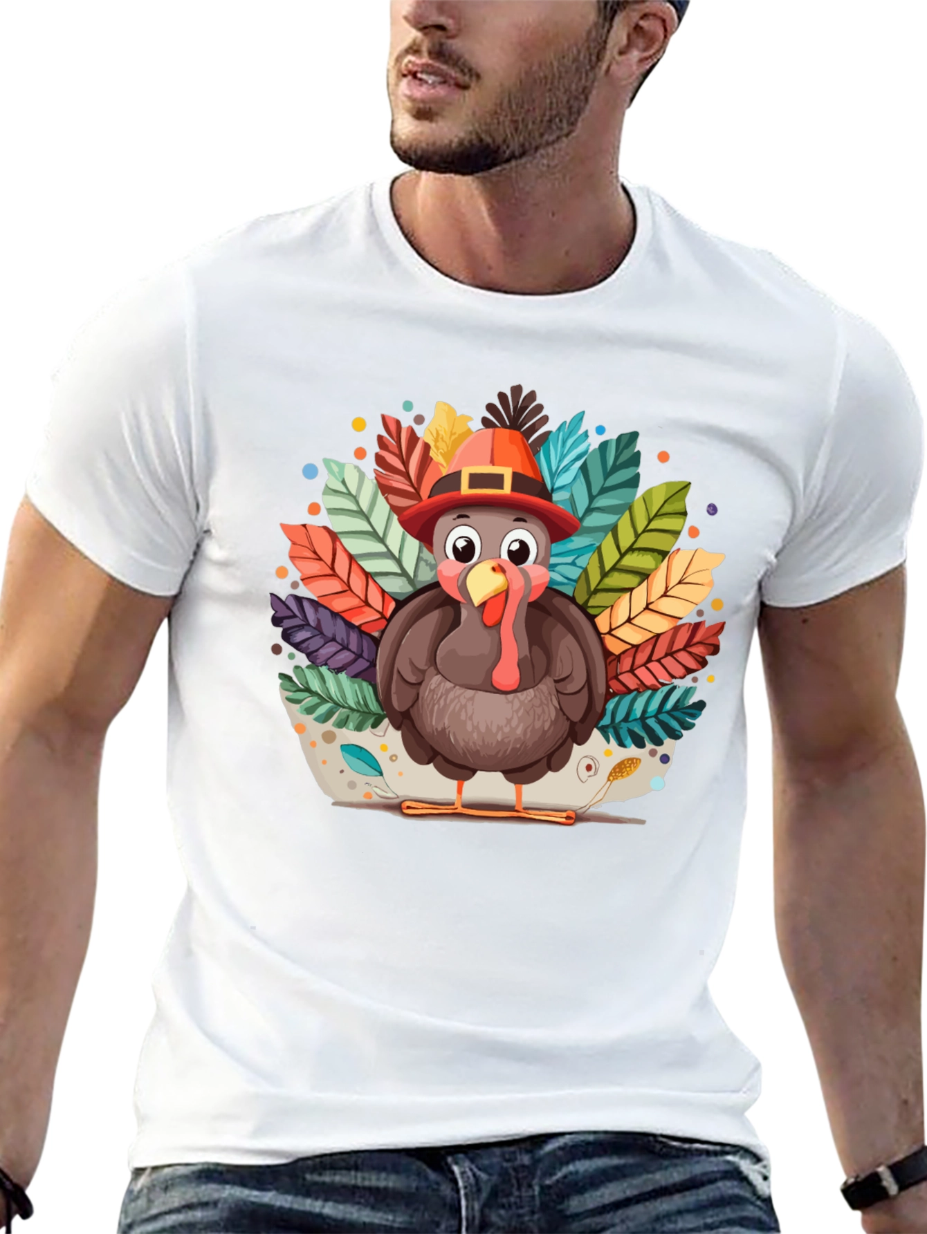 Thanksgiving Turkey T-Shirt - Festive Fall Apparel