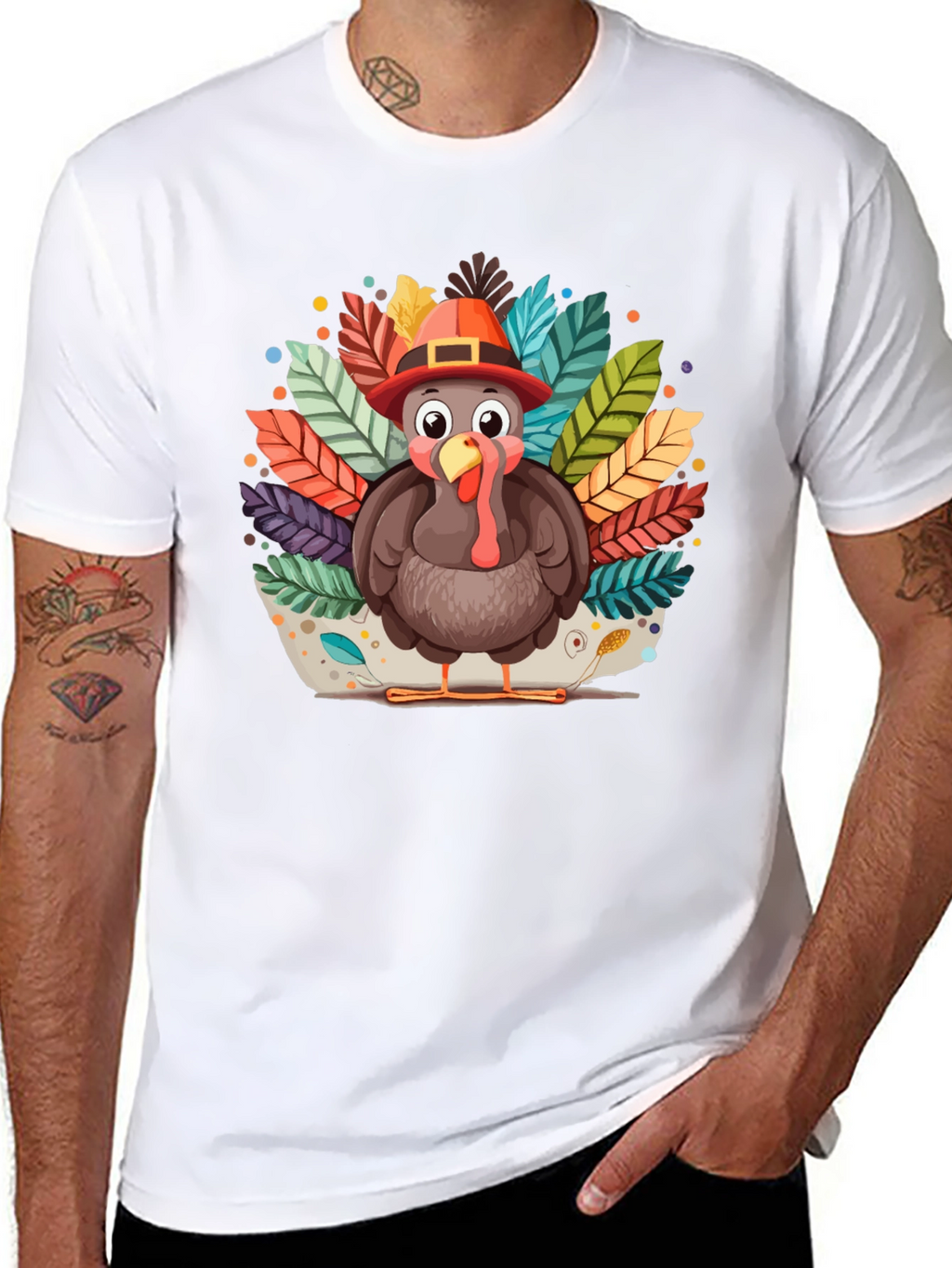 Thanksgiving Turkey T-Shirt - Festive Fall Apparel