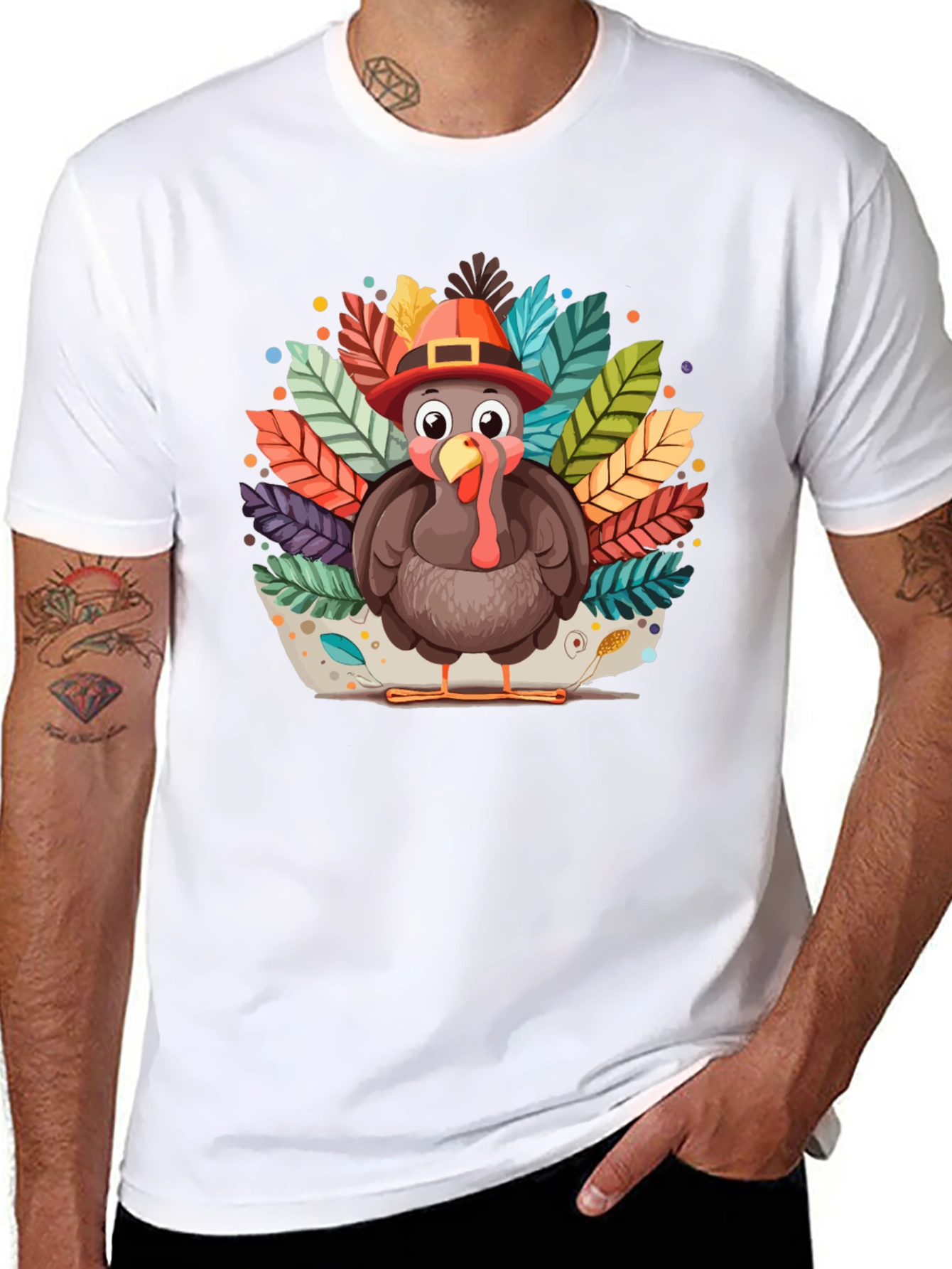 Thanksgiving Turkey T-Shirt - Festive Fall Apparel