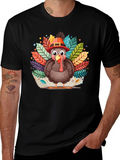 Thanksgiving Turkey T-Shirt - Festive Fall Apparel