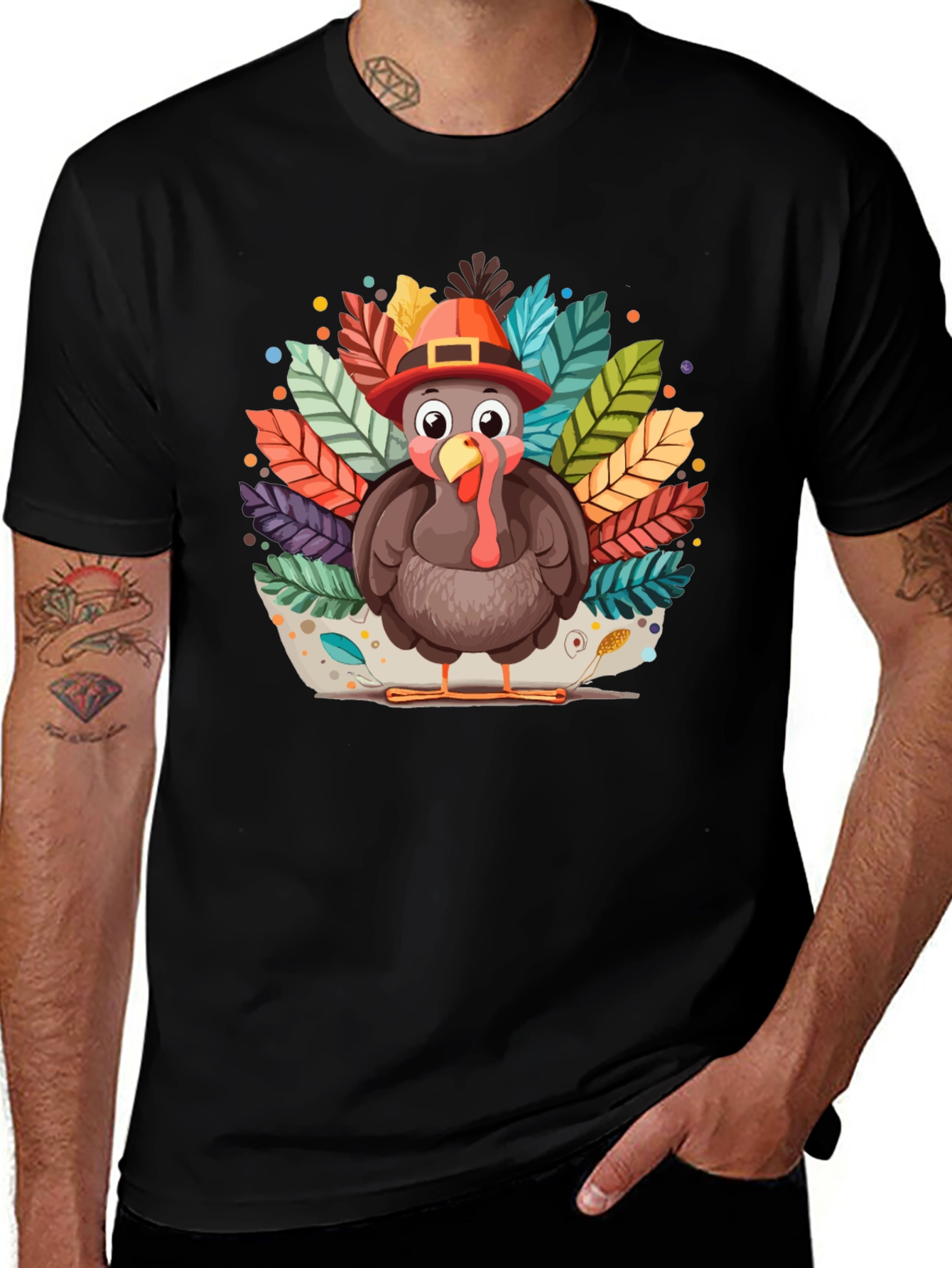 Thanksgiving Turkey T-Shirt - Festive Fall Apparel