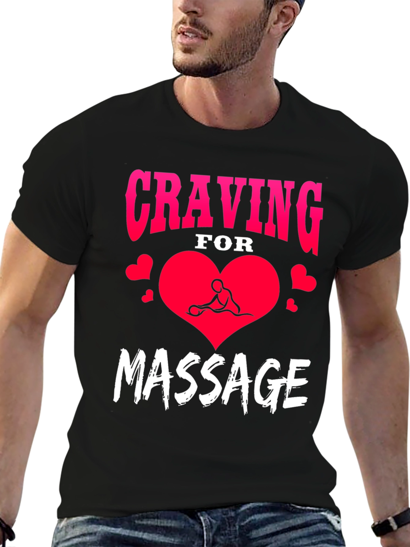 Craving for Massage Black T-Shirt