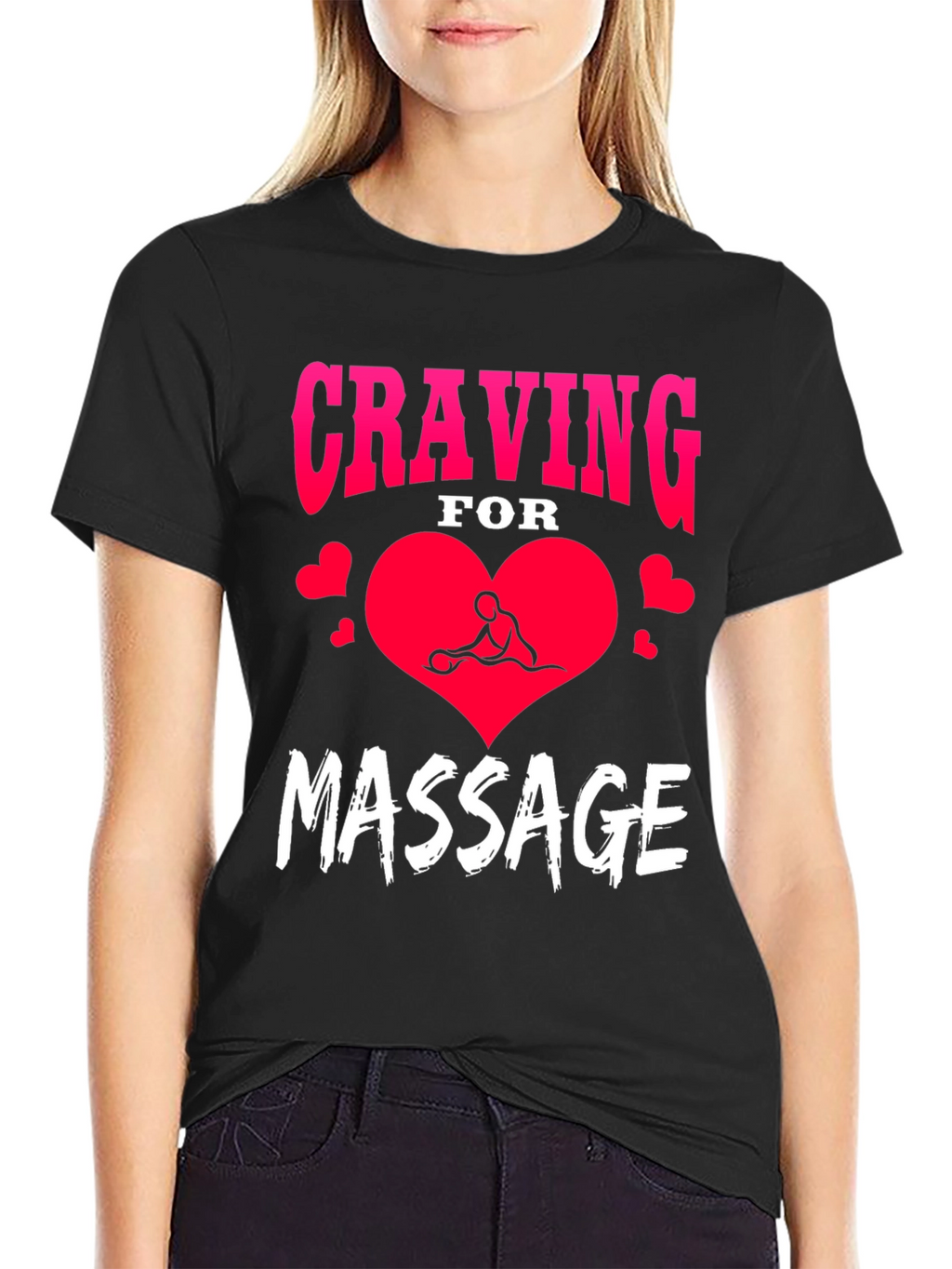 Craving for Massage Black T-Shirt