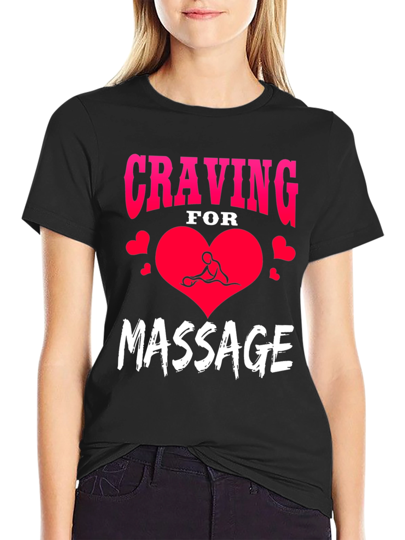 Craving for Massage Black T-Shirt