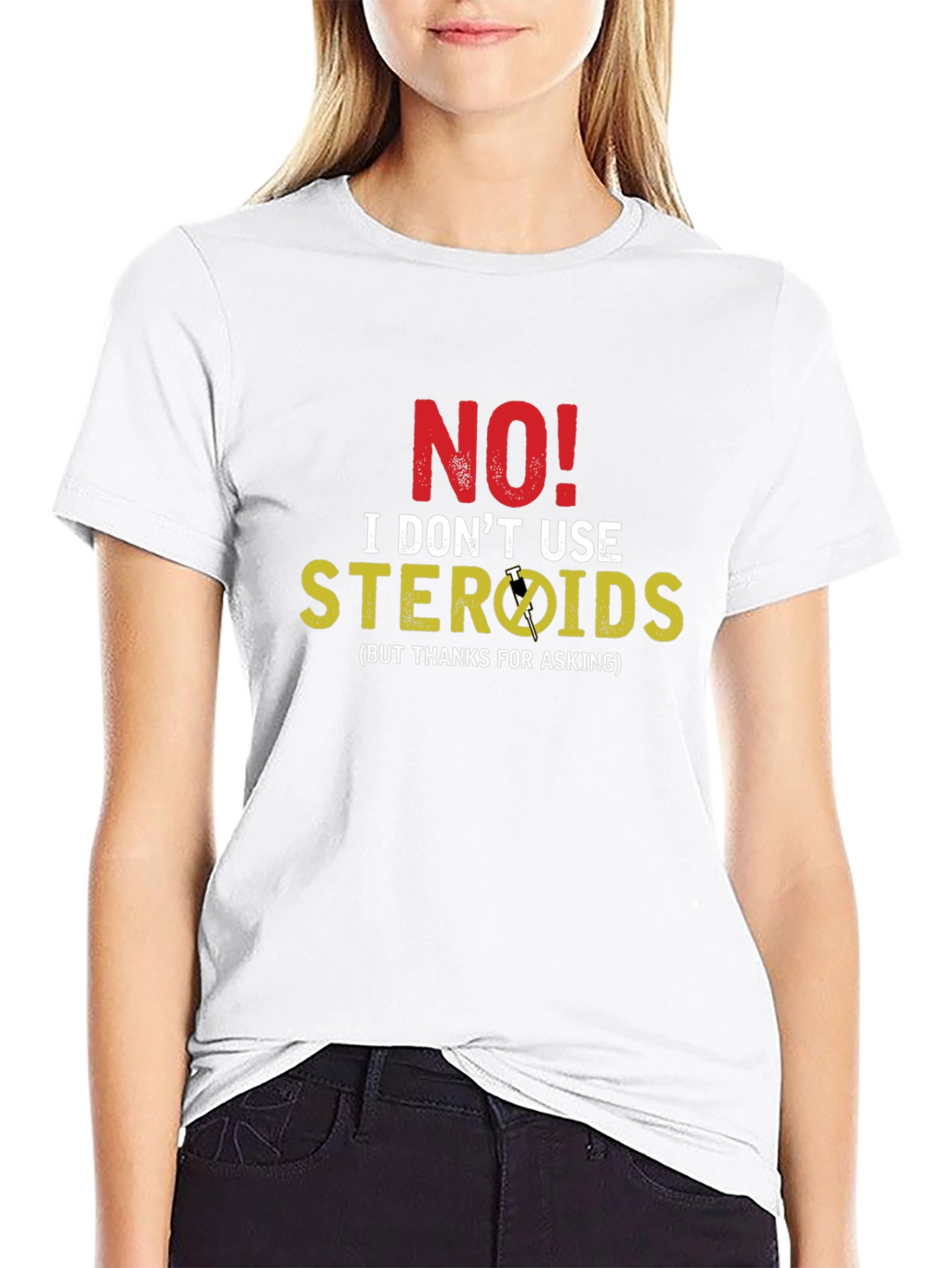 Funny No Steroids Graphic T-Shirt