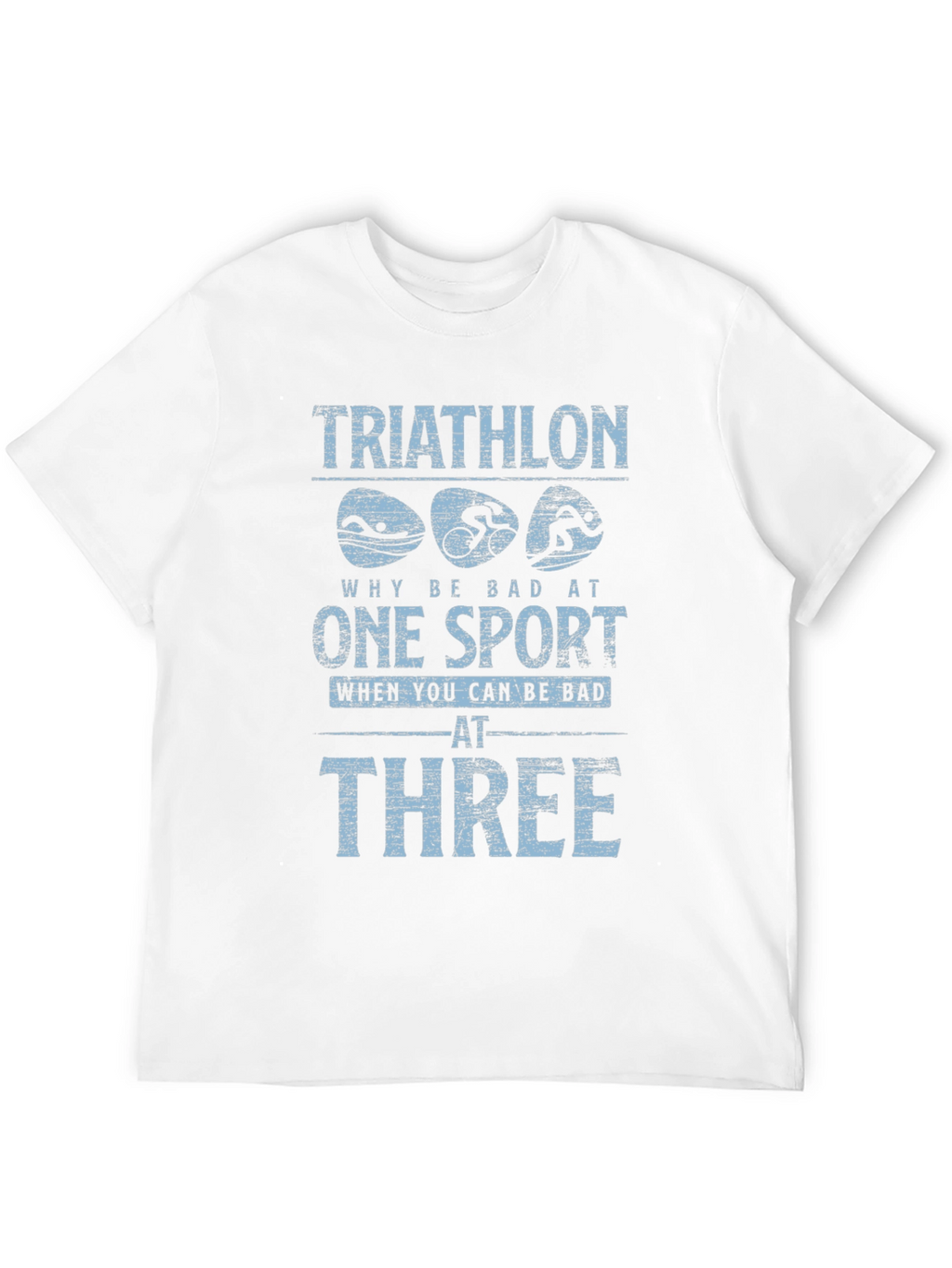 Triathlon Bad at Three T-Shirt - Black