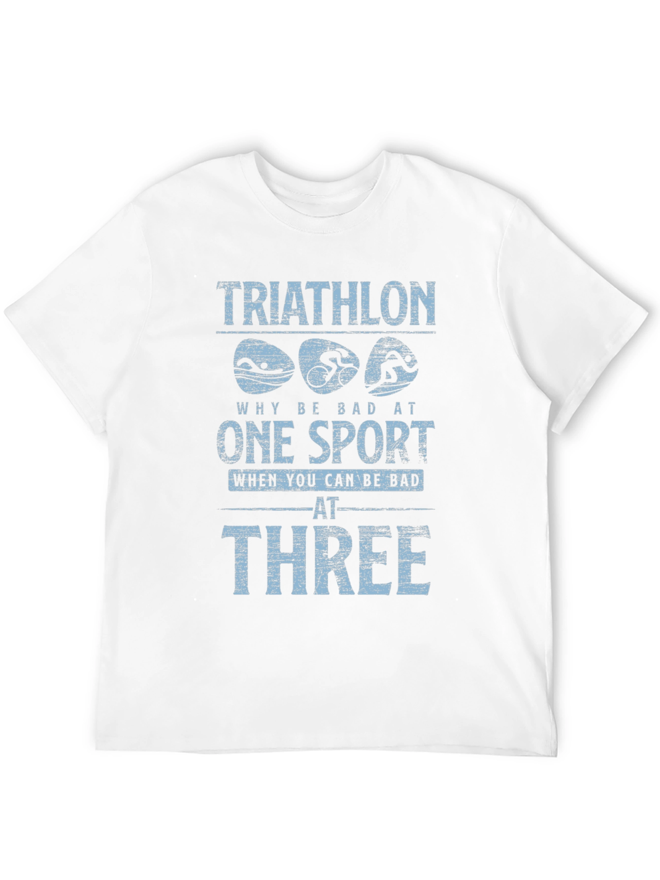 Triathlon Bad at Three T-Shirt - Black