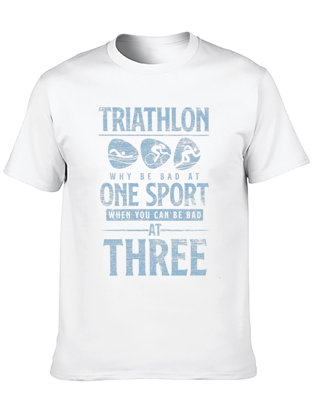Triathlon Bad at Three T-Shirt - Black