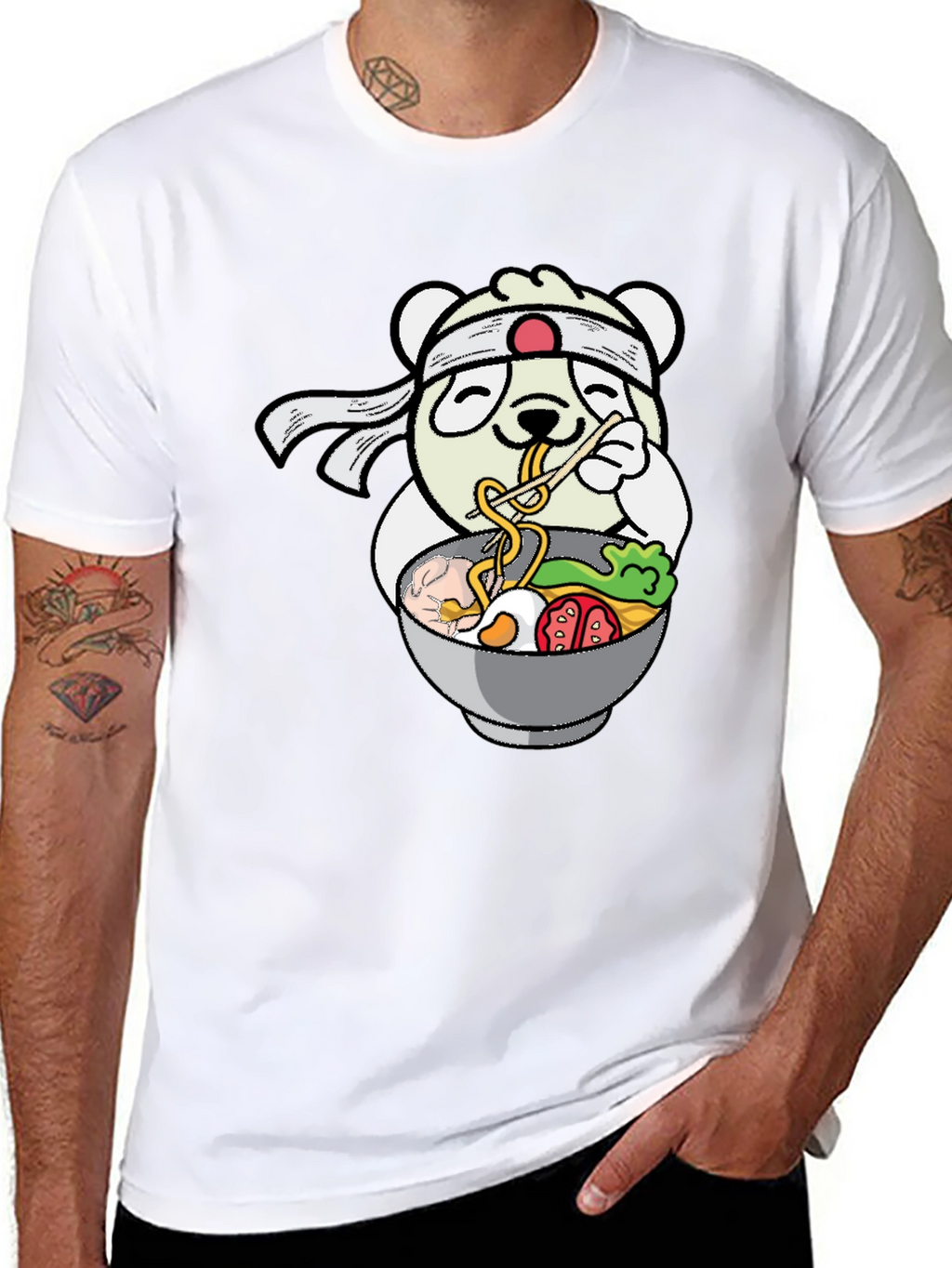 Panda Ramen T-Shirt - Kawaii Noodle Lover Tee