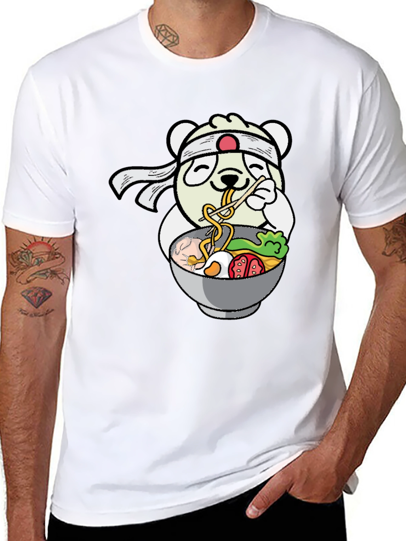 Panda Ramen T-Shirt - Kawaii Noodle Lover Tee