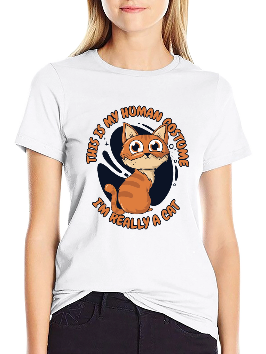 Funny Cat Human Costume T-Shirt