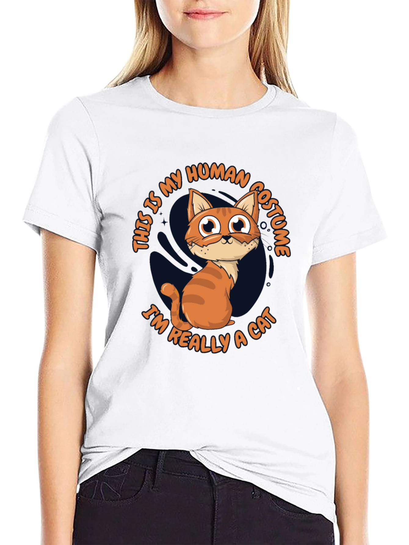 Funny Cat Human Costume T-Shirt