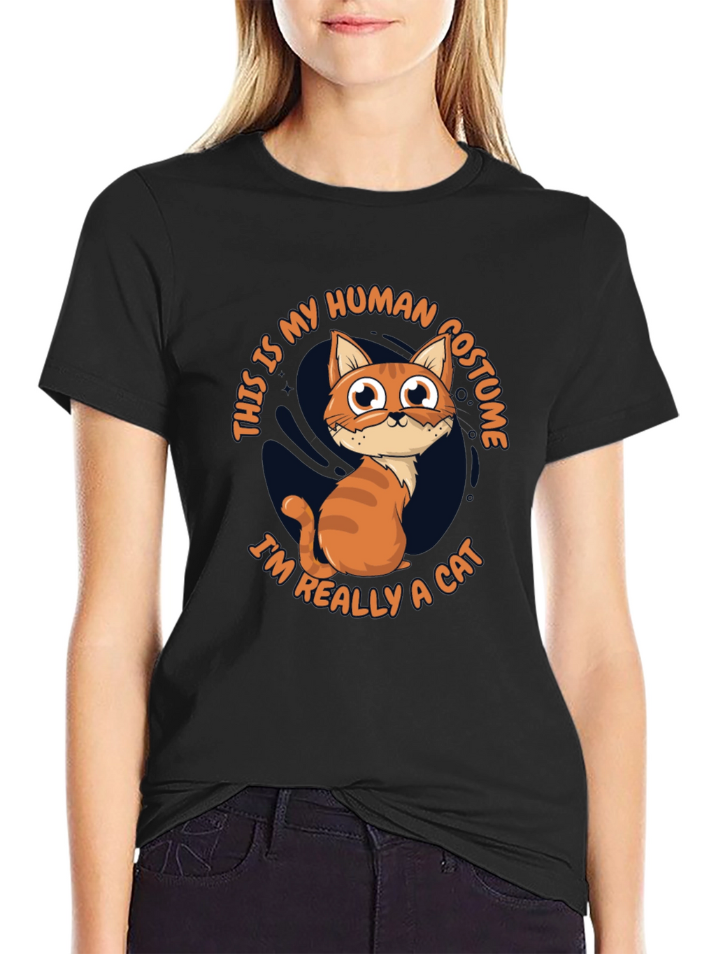 Funny Cat Human Costume T-Shirt